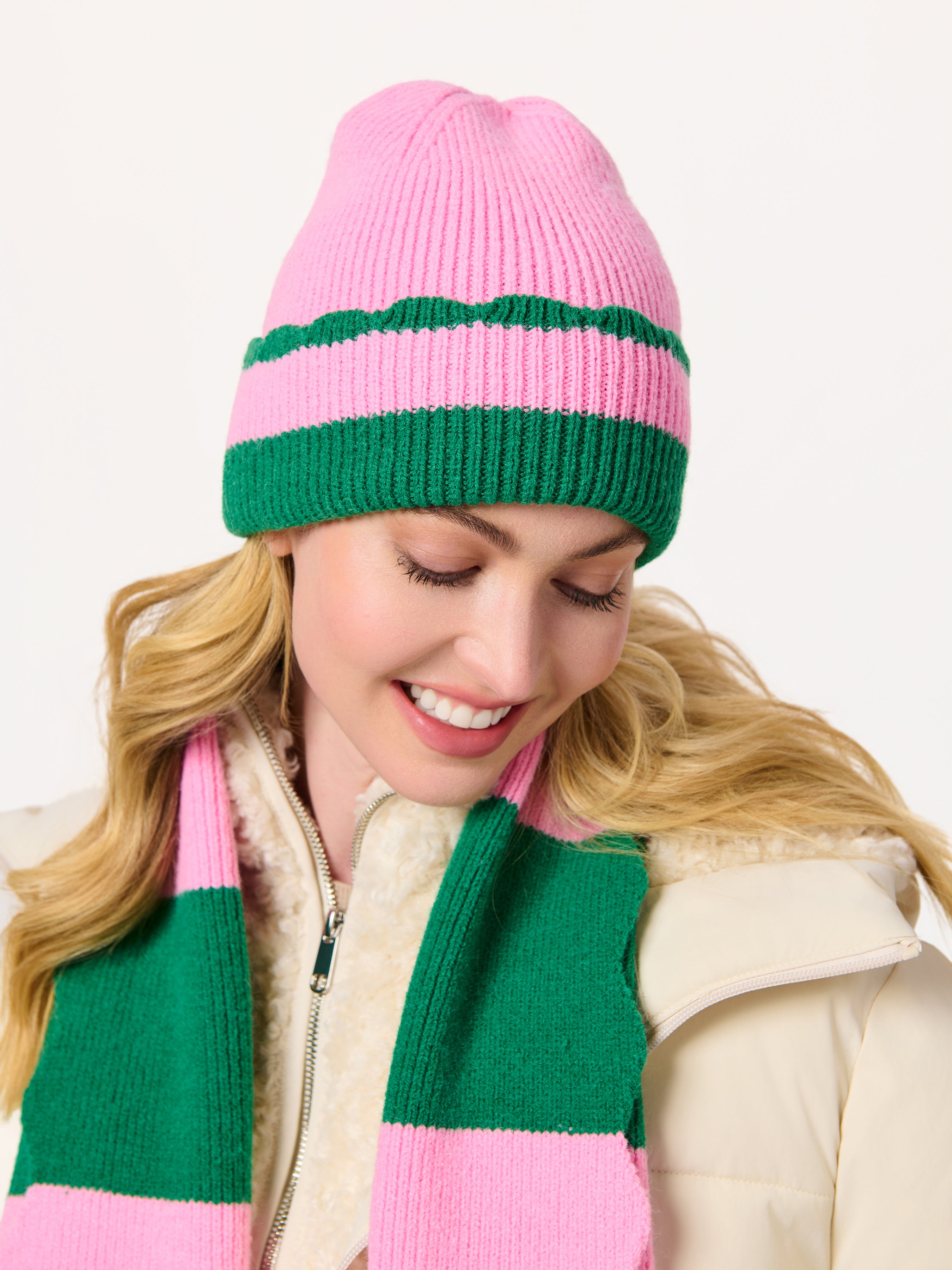 Shiraleah Scala Striped Scarf GREEN / OS