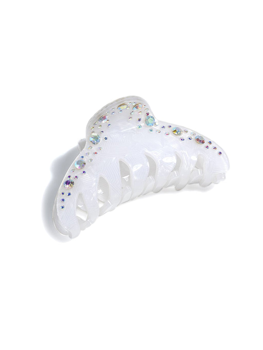 Shiraleah Rhinestone Claw Clip, Ivory