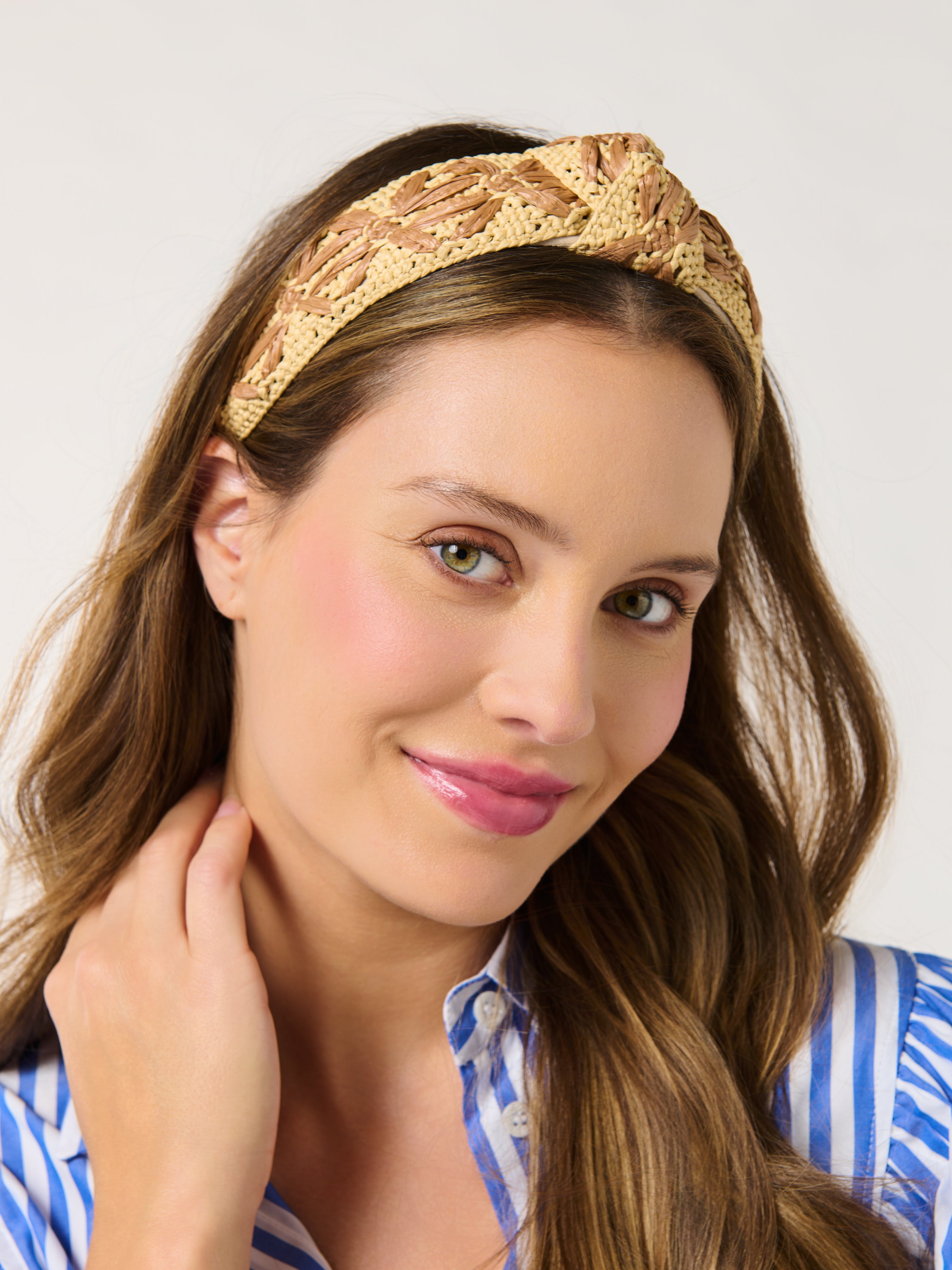 Shiraleah Faux Raffia Headband TAN