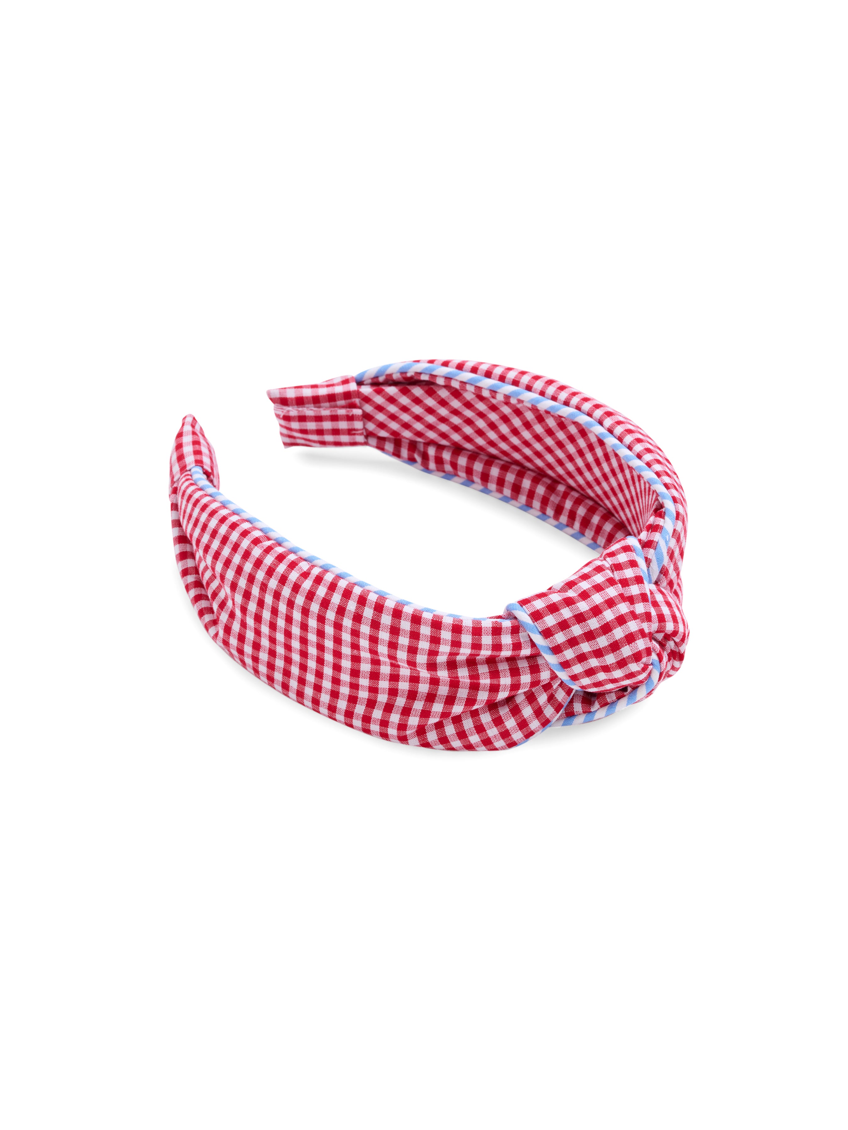 Shiraleah Gingham Knotted Headband, Red