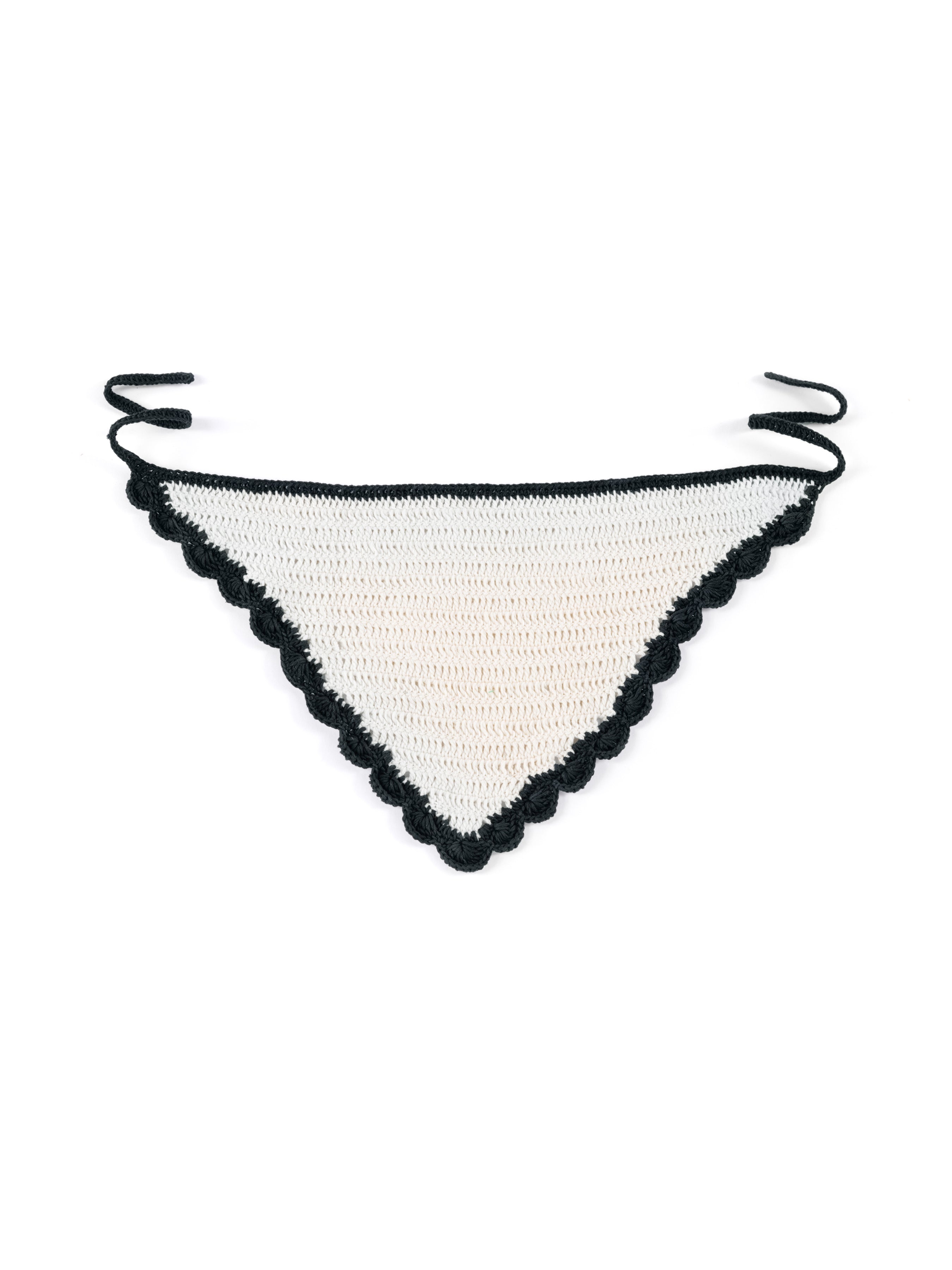 Shiraleah Luna Border Crochet Headscarf, Ivory - FINAL SALE ONLY