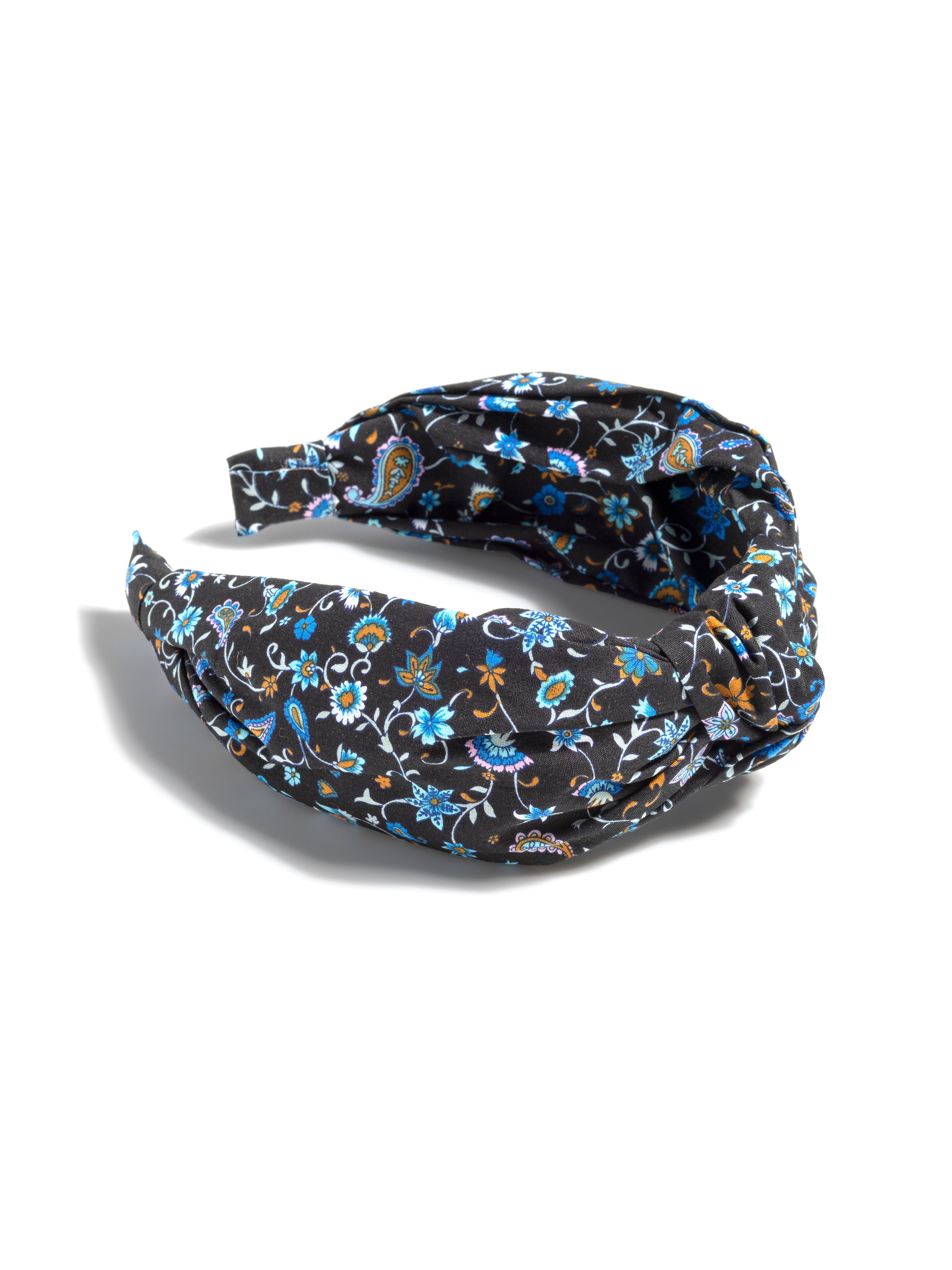 Shiraleah Knotted Floral Print Headband, Black - FINAL SALE ONLY