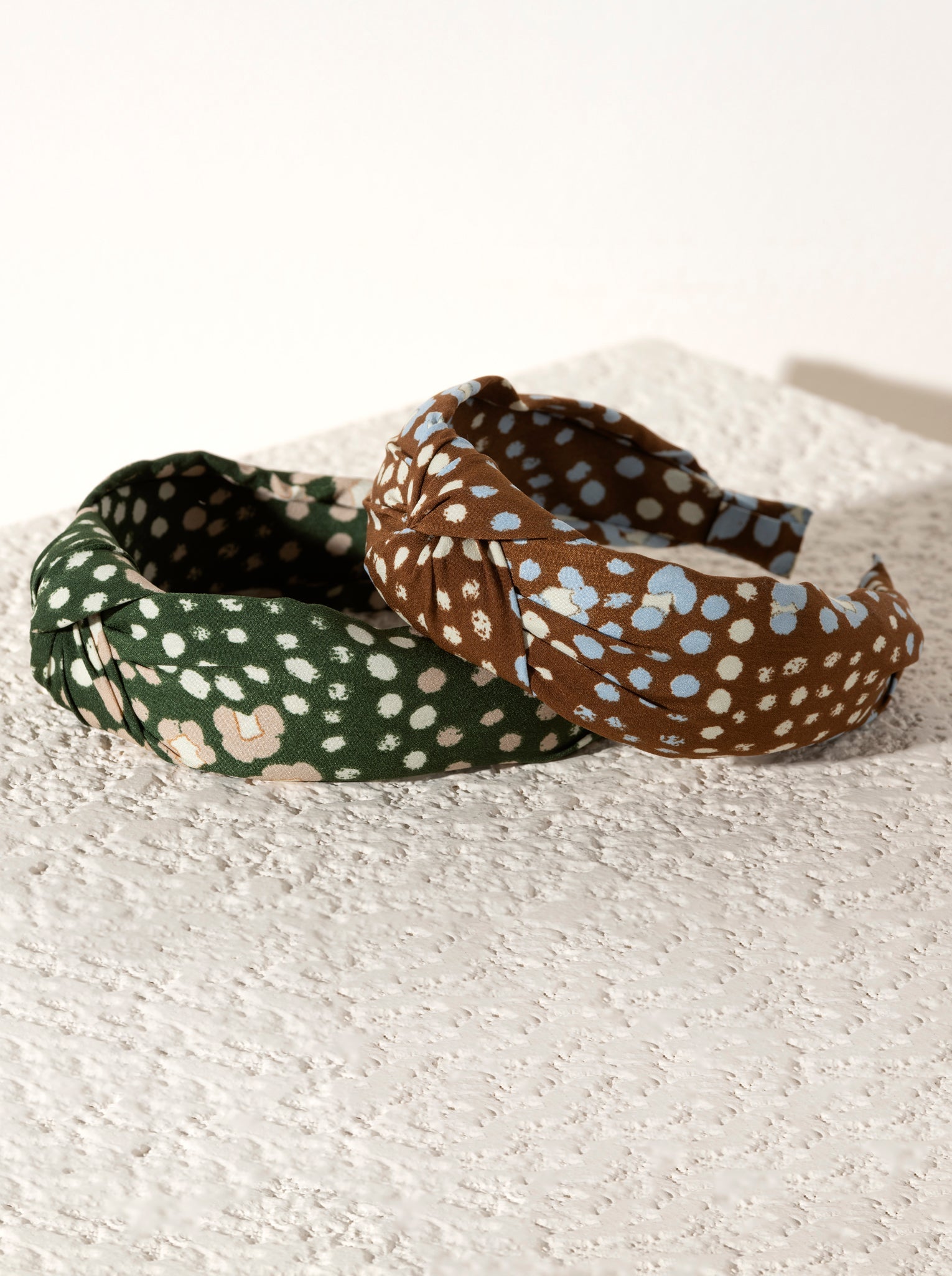 Shiraleah Knotted Flower Print Headband, Brown