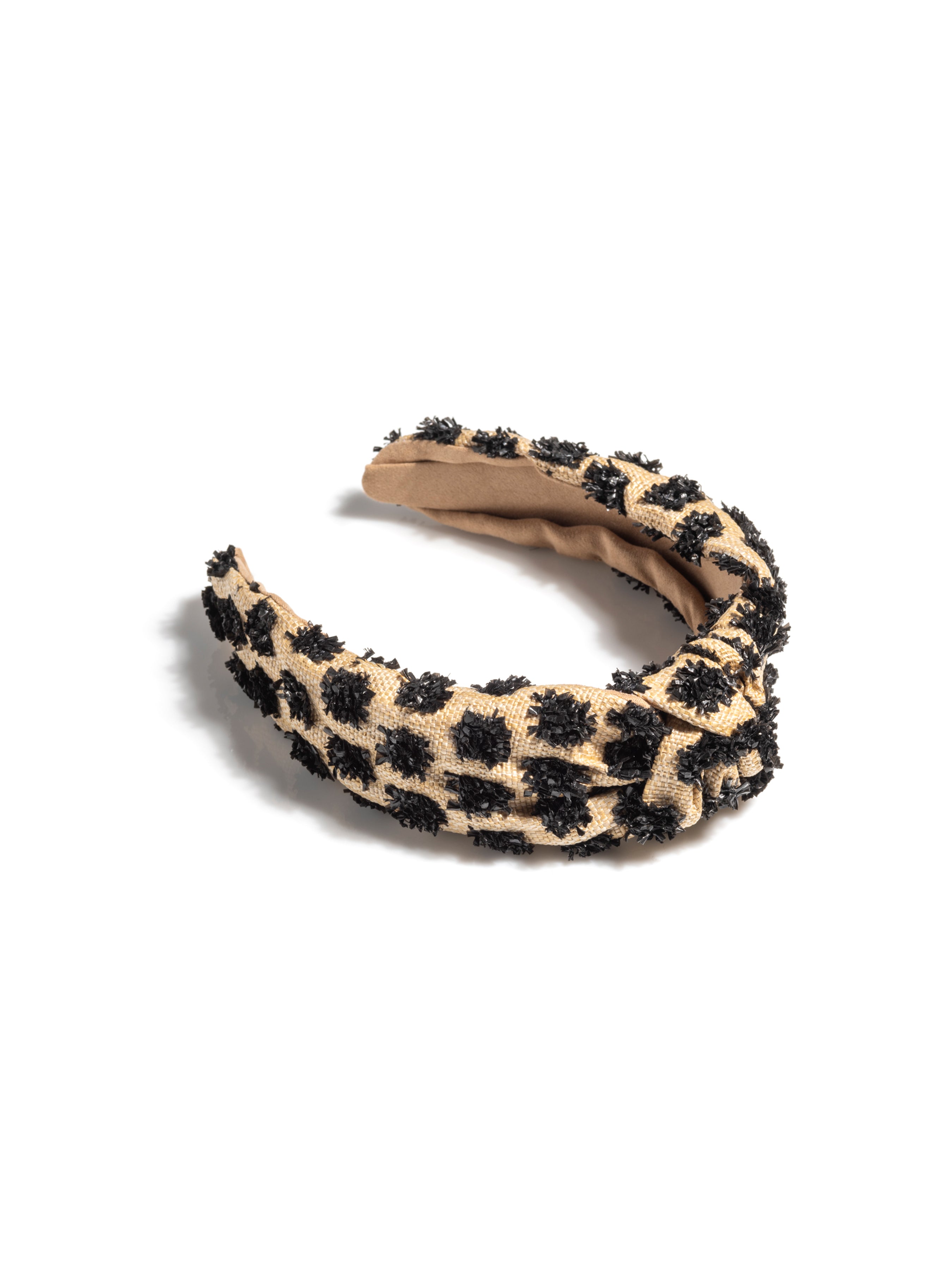 Shiraleah Tufted Straw Knotted Headband, Black
