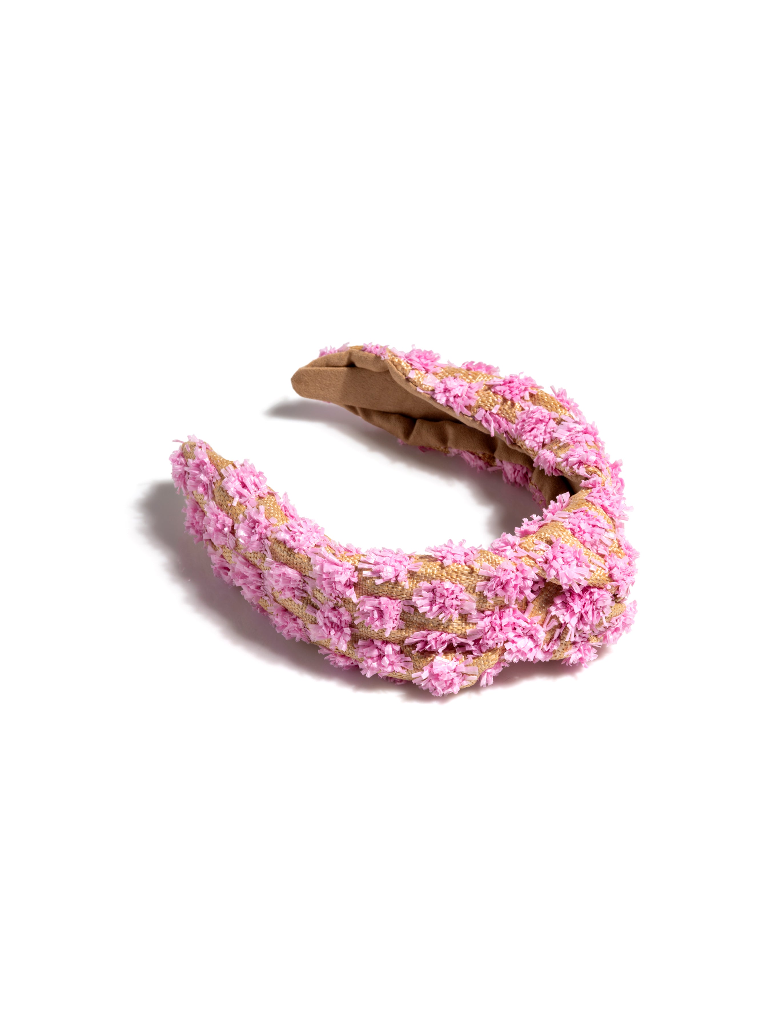 Shiraleah Tufted Straw Knotted Headband, Pink