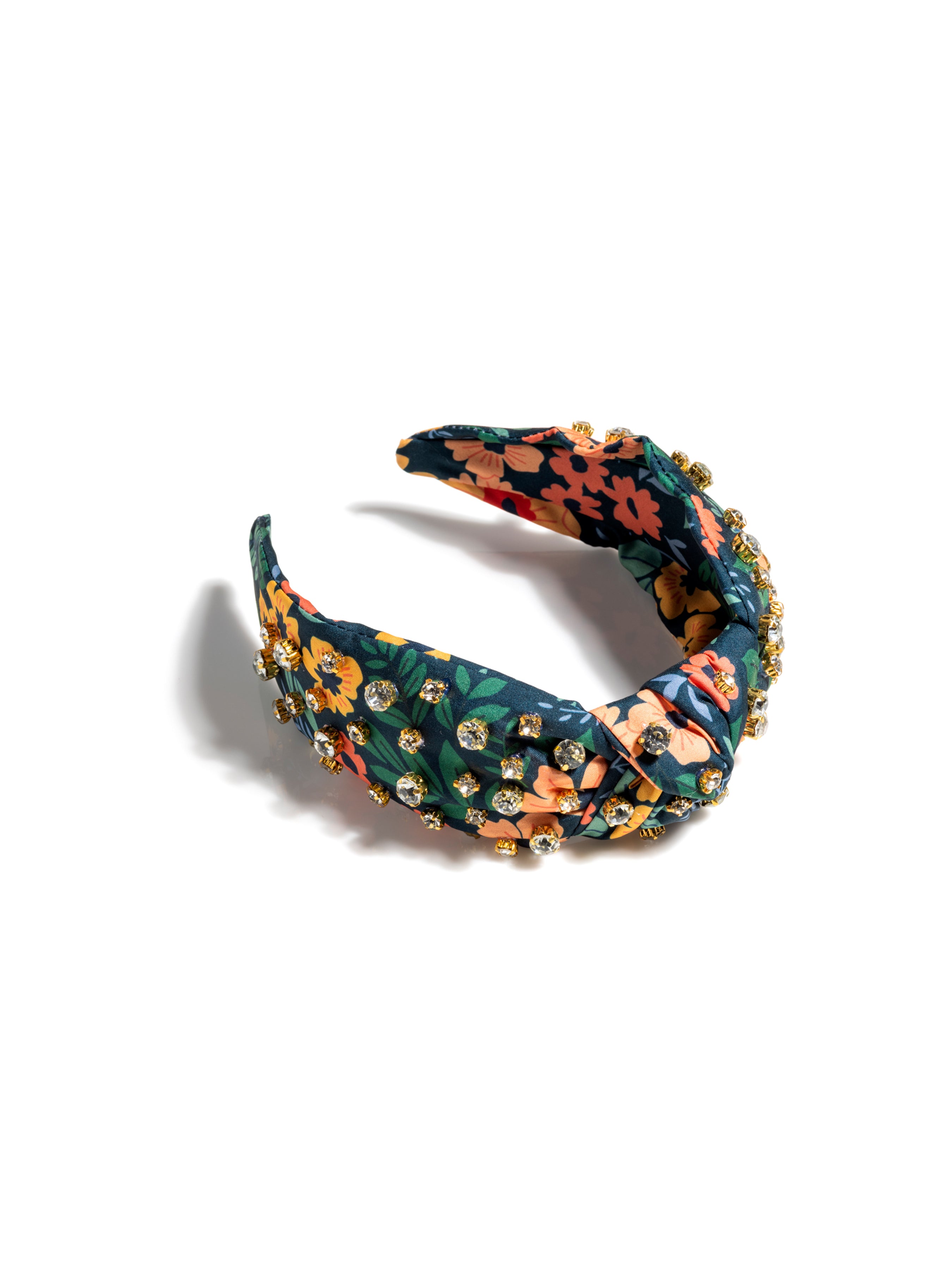 Shiraleah Floral Embellished Knotted Headband, Sky