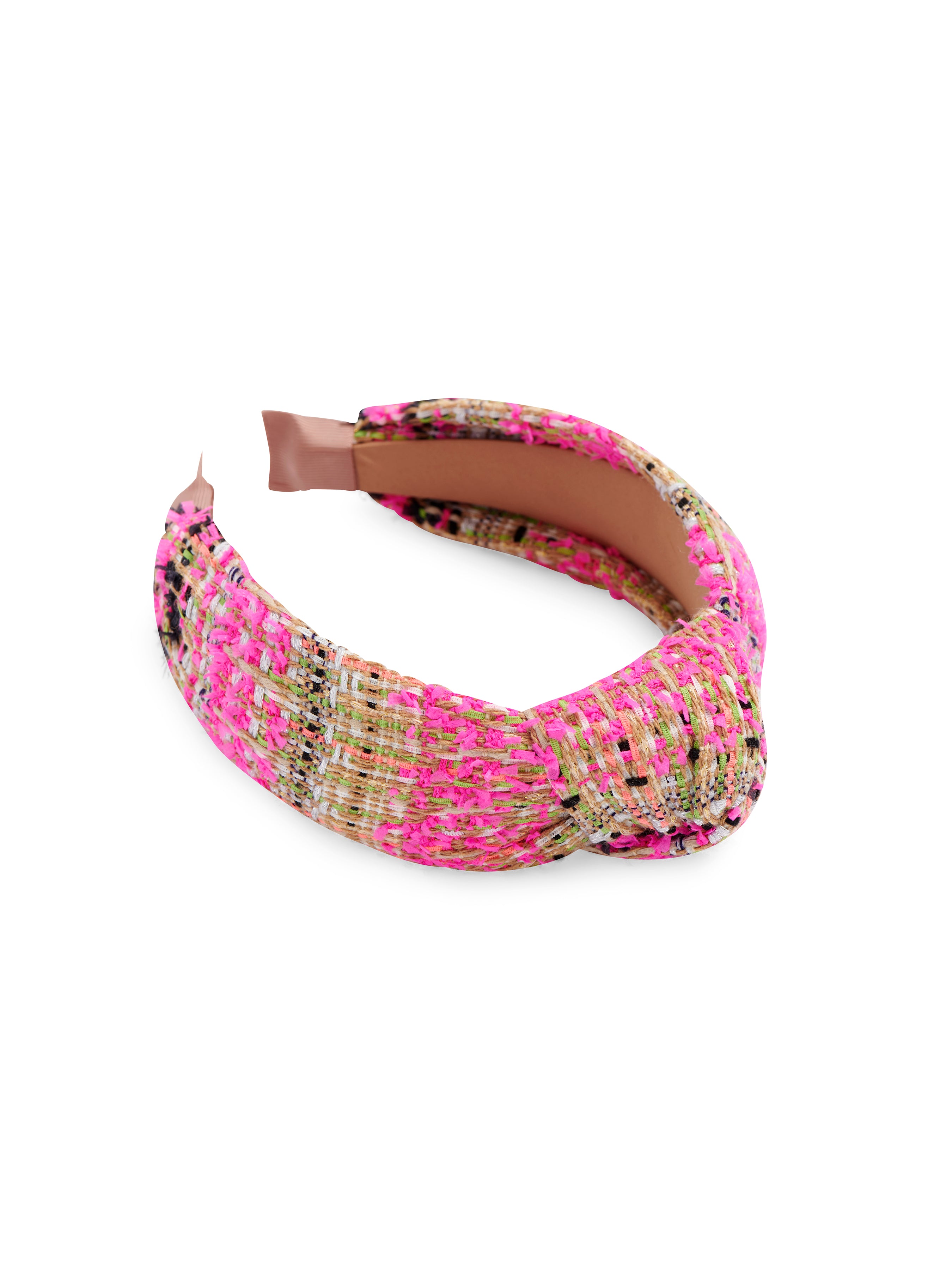 Shiraleah Textured Plaid Headband, Pink