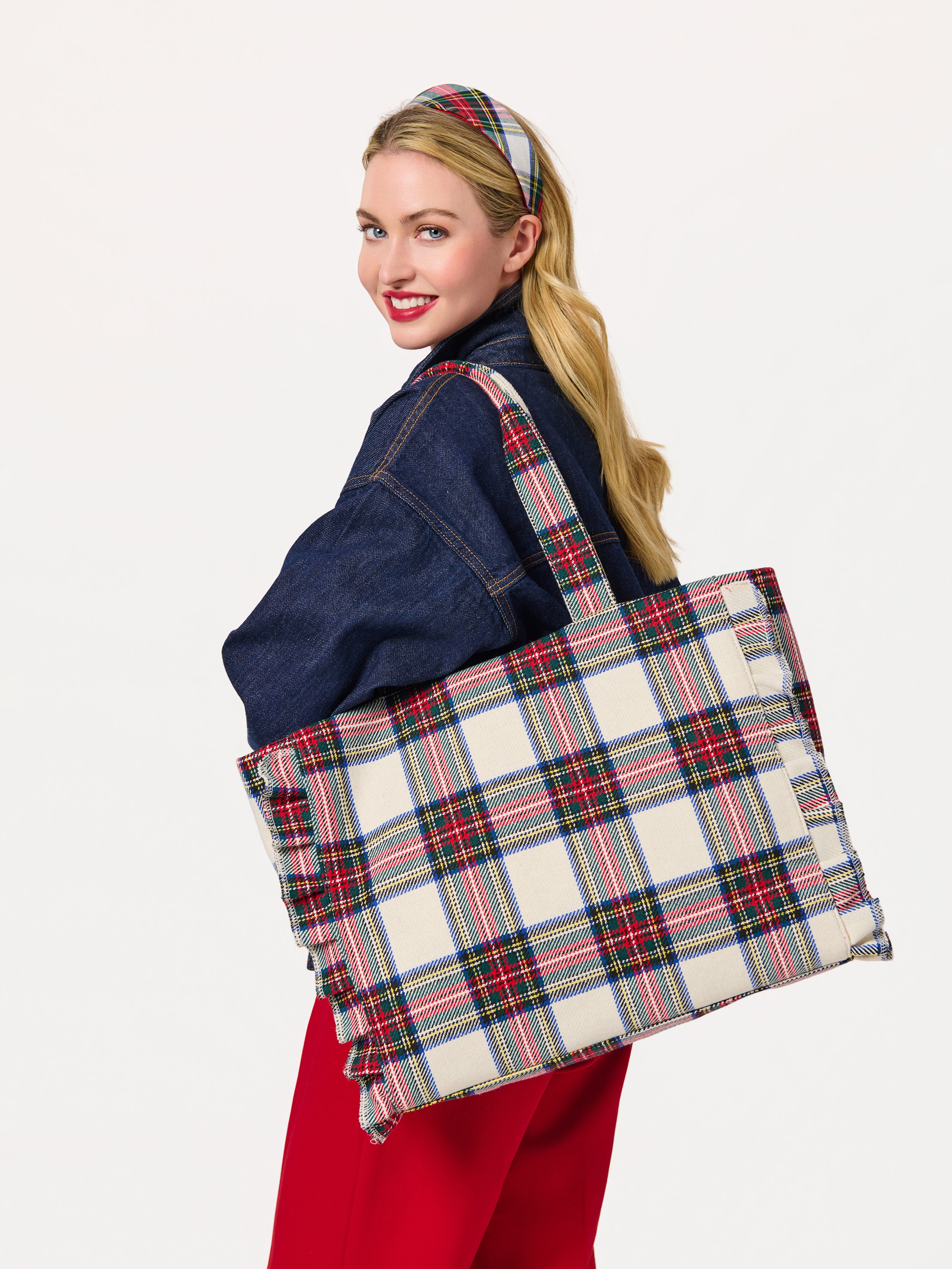 Shiraleah Plaid Wide Headband MULTI / OS