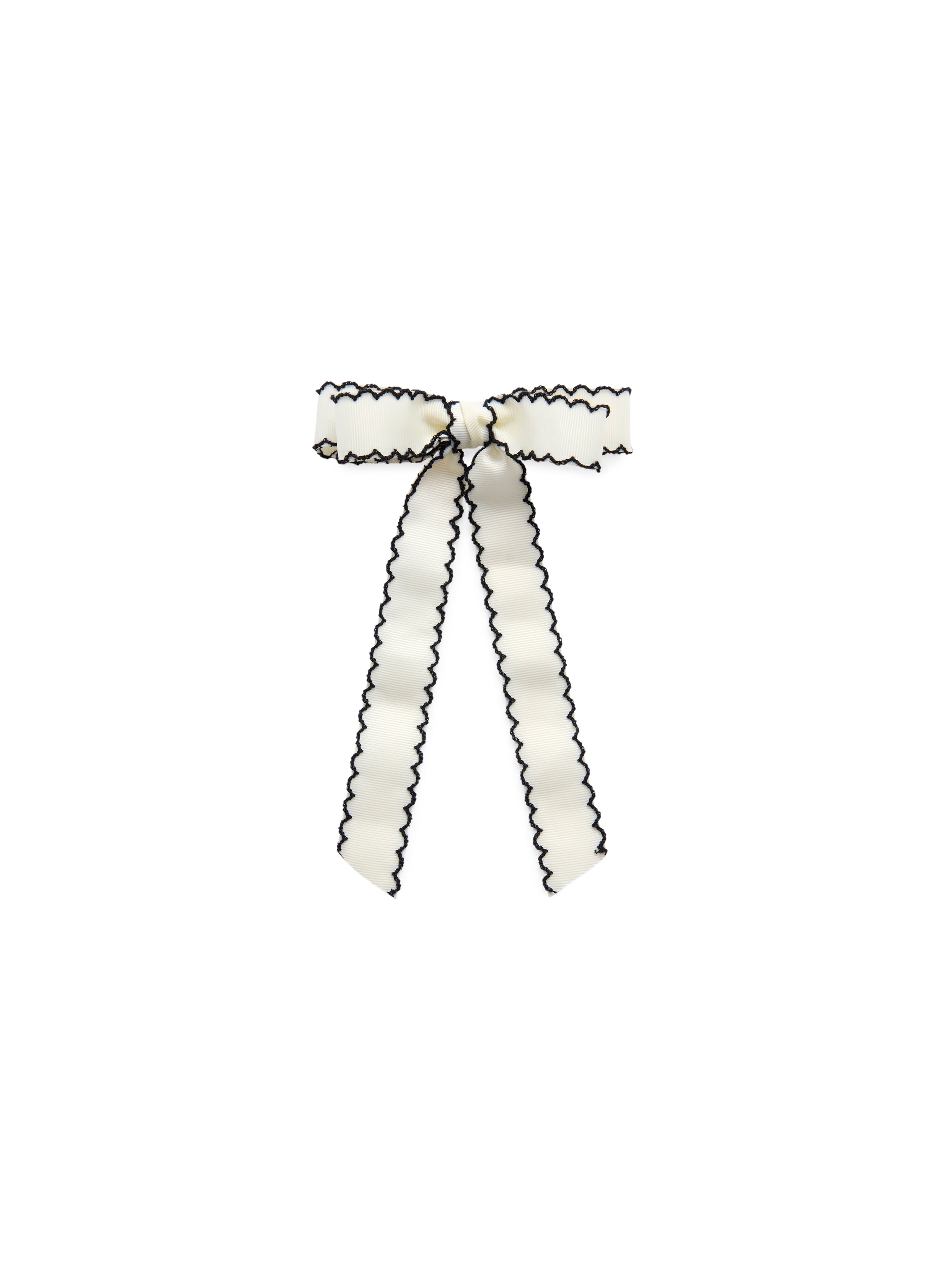 Shiraleah Scallop Trim Bow Clip IVORY / OS