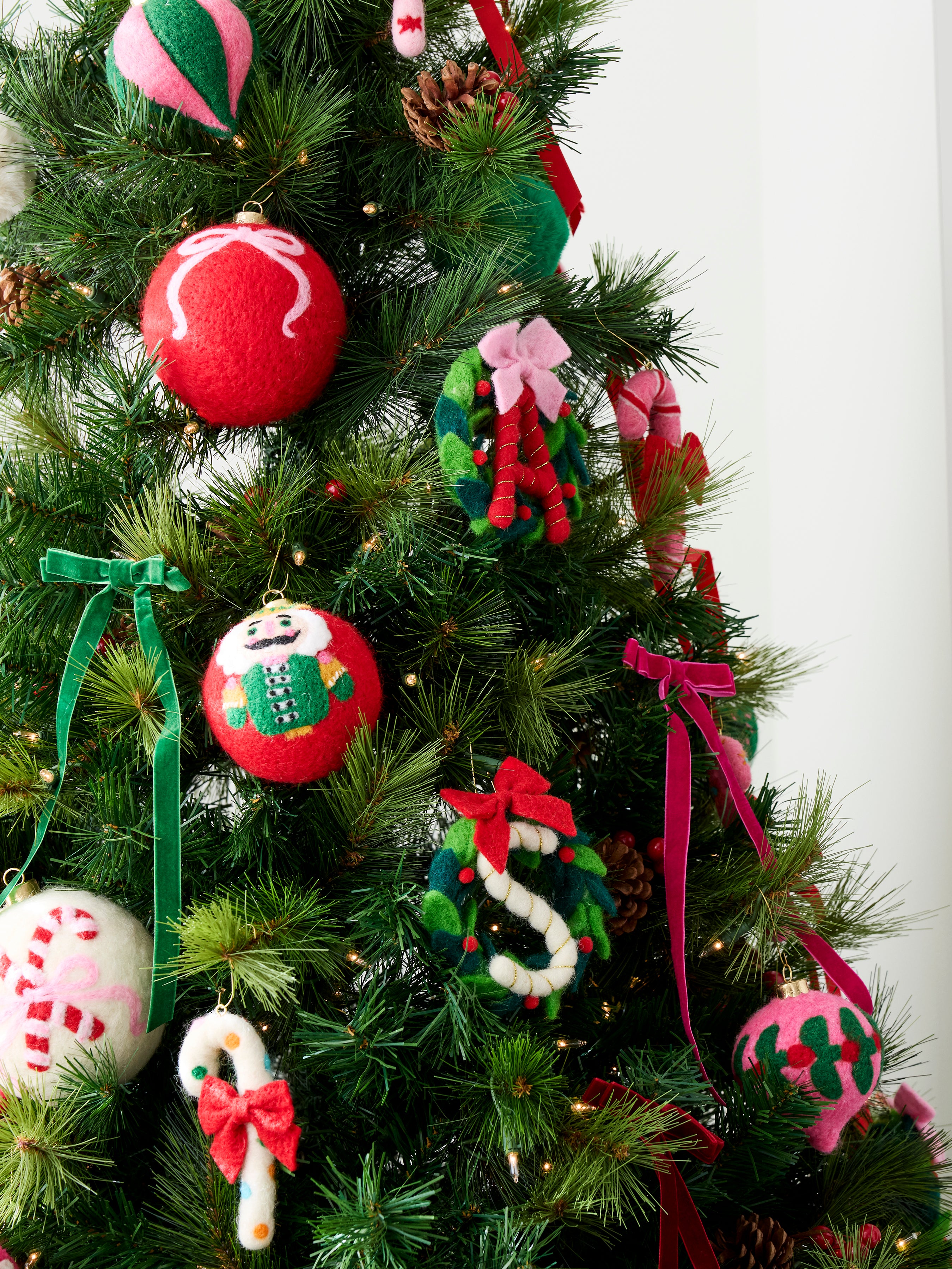 Shiraleah Festive Bow Assorted Set of 4 Ornaments, Multi