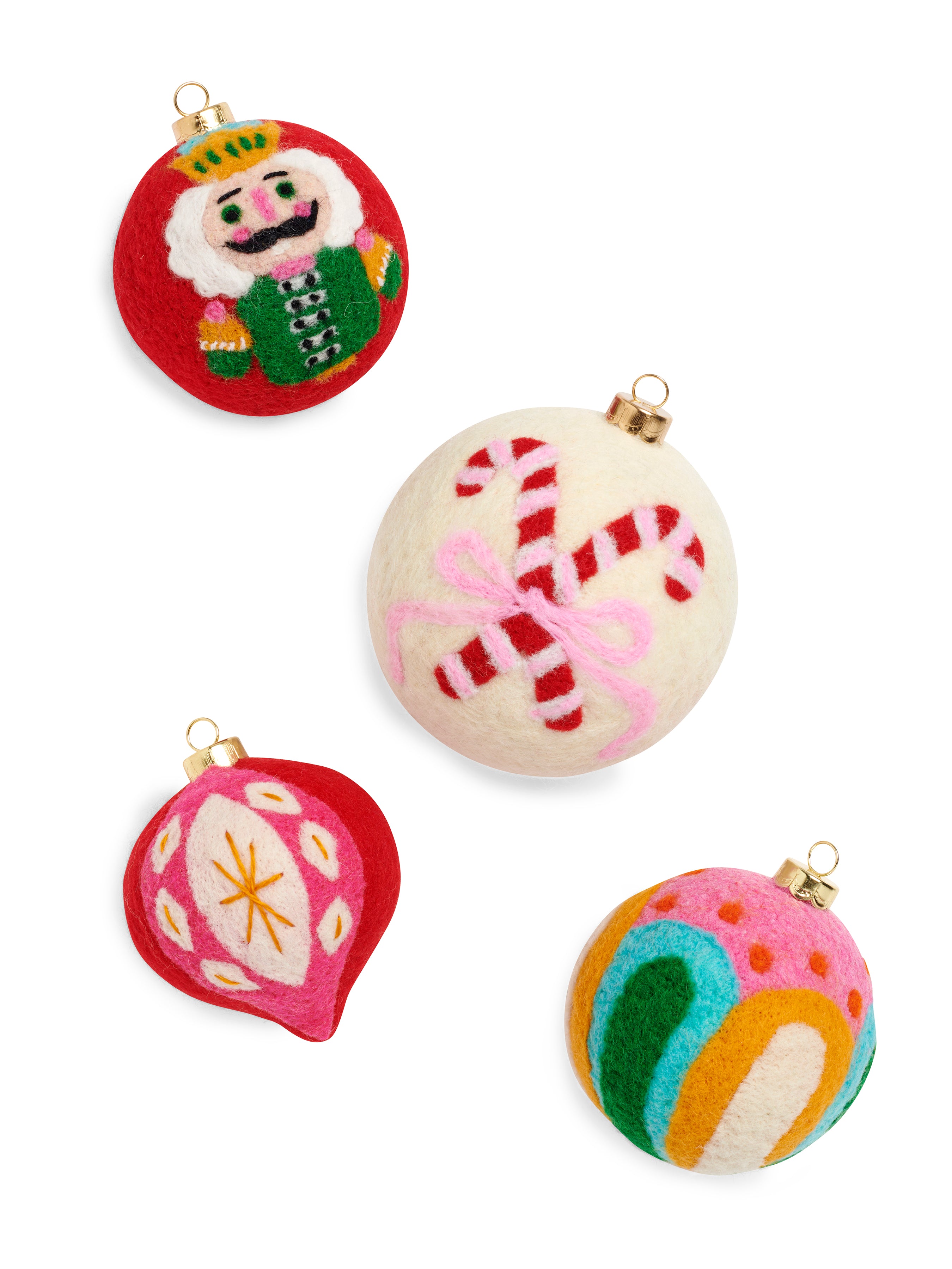 Shiraleah Candy Cane Assorted Set Of 4 Ornaments, Multi