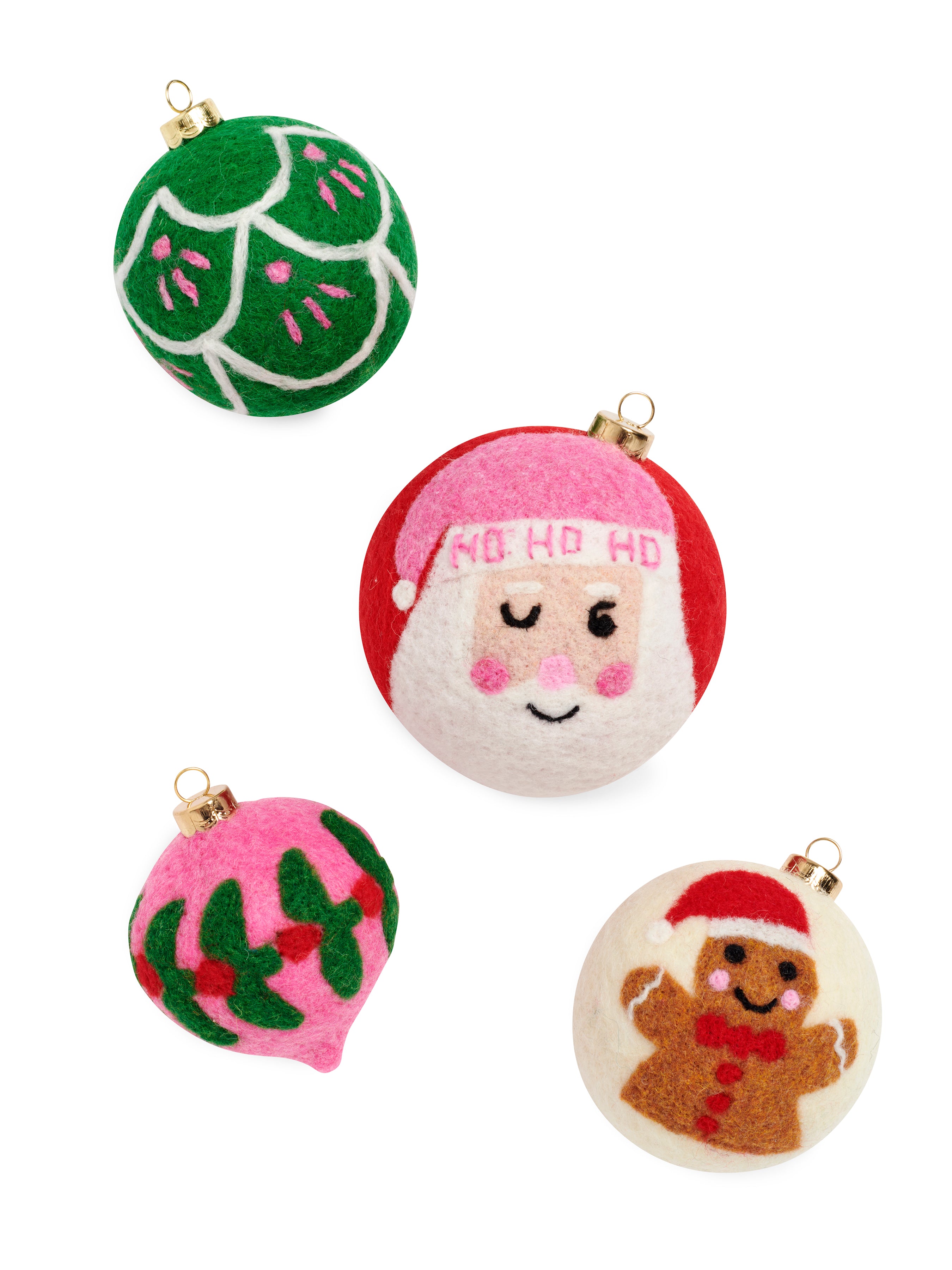 Shiraleah Jolly Assorted Set Of 4 Ornaments, Multi