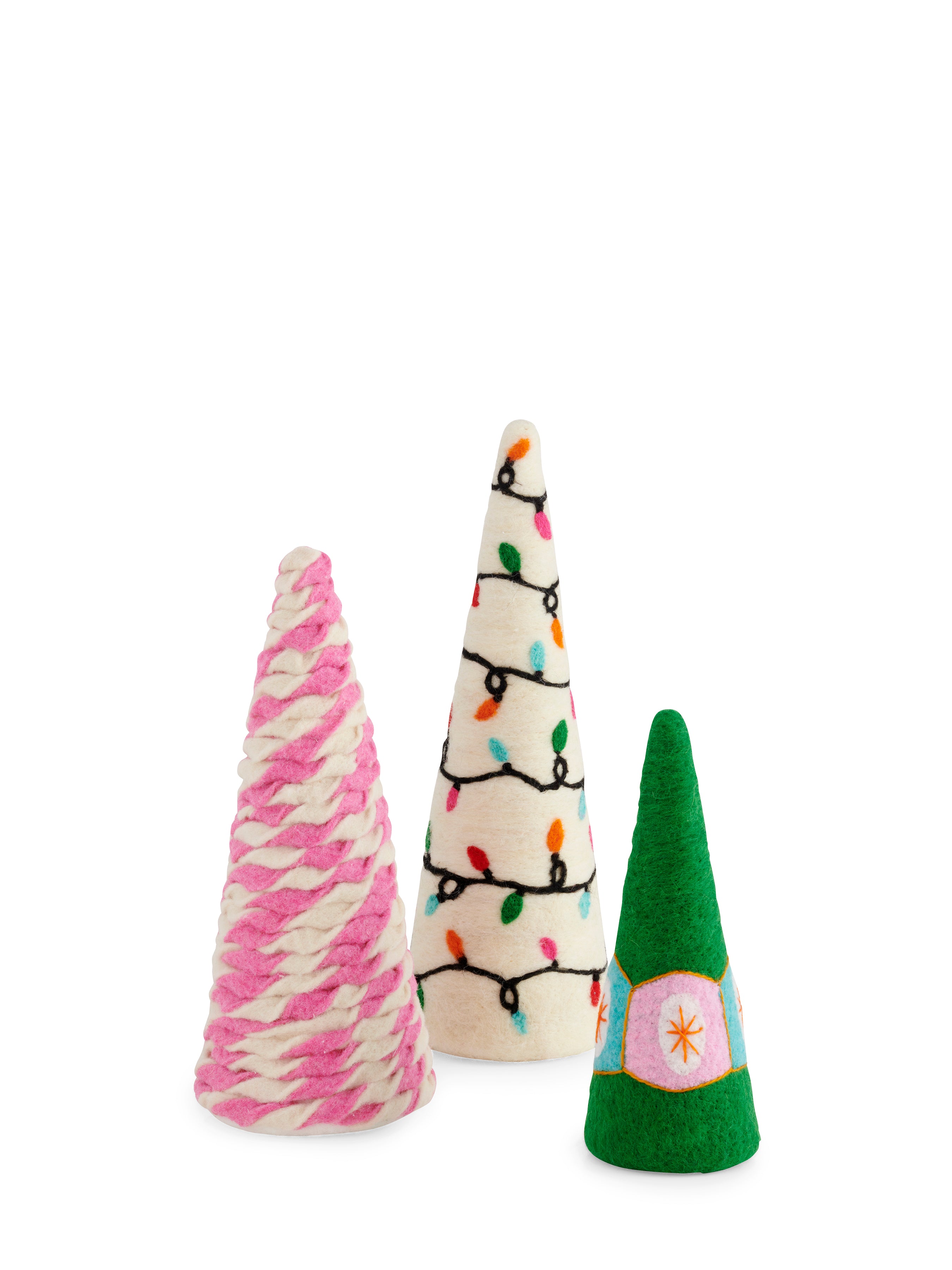 Shiraleah Assorted Set Of 3 Decorative String Light Trees, Multi