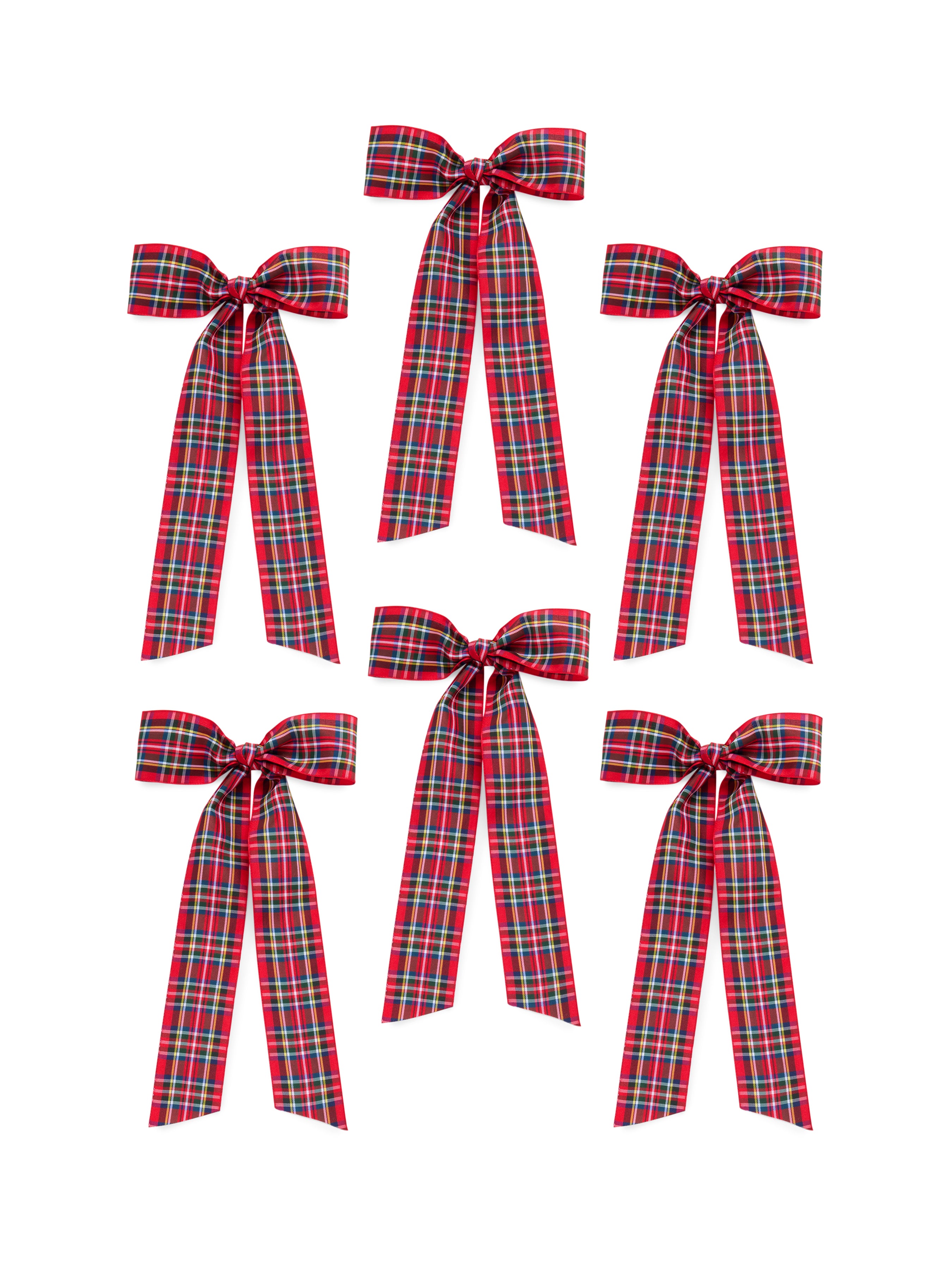 Shiraleah Set of 6 Decorative Plaid Bows, Multi