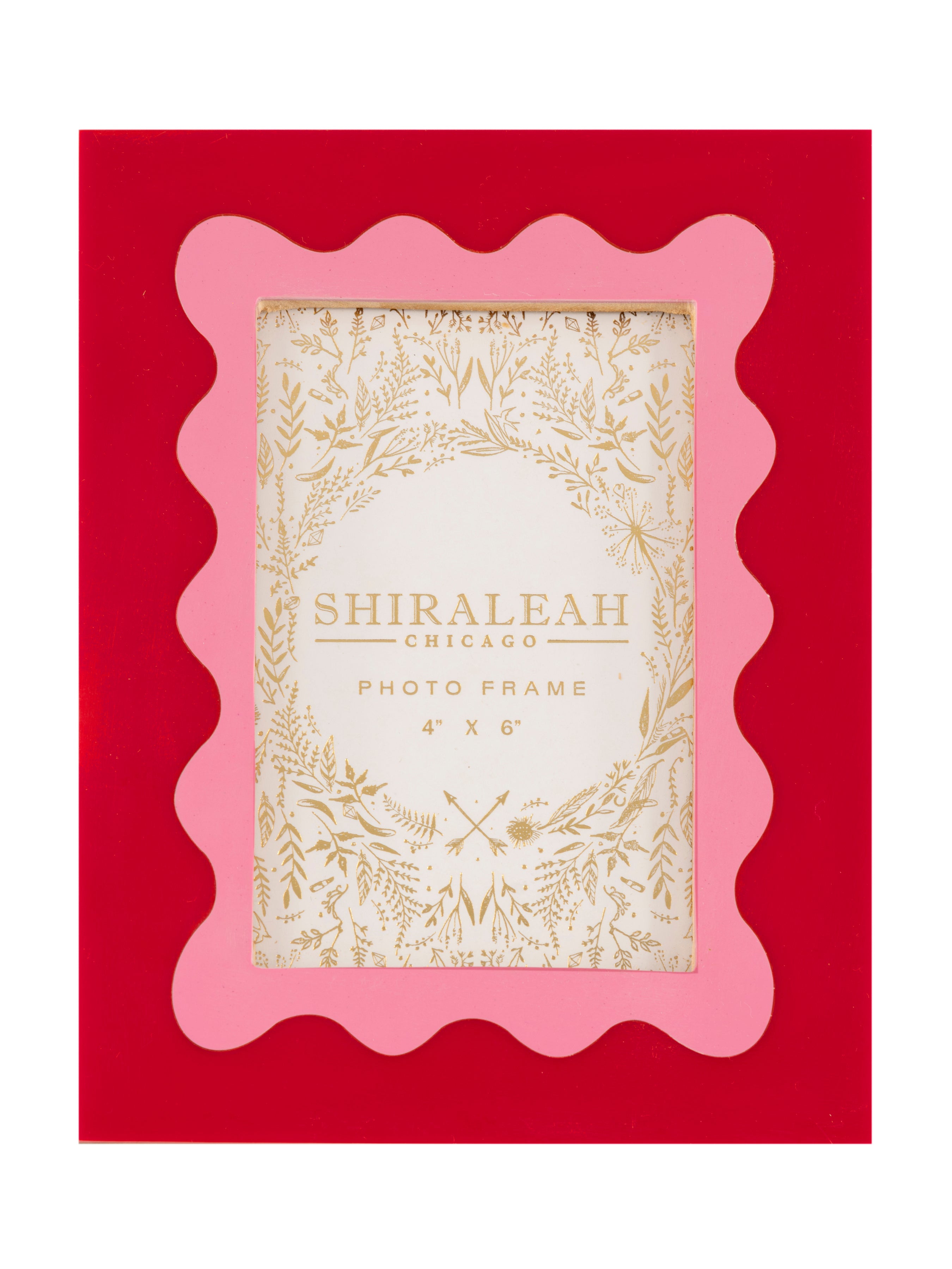 Shiraleah Viva 4" X 6" Wave Picture Frame RED