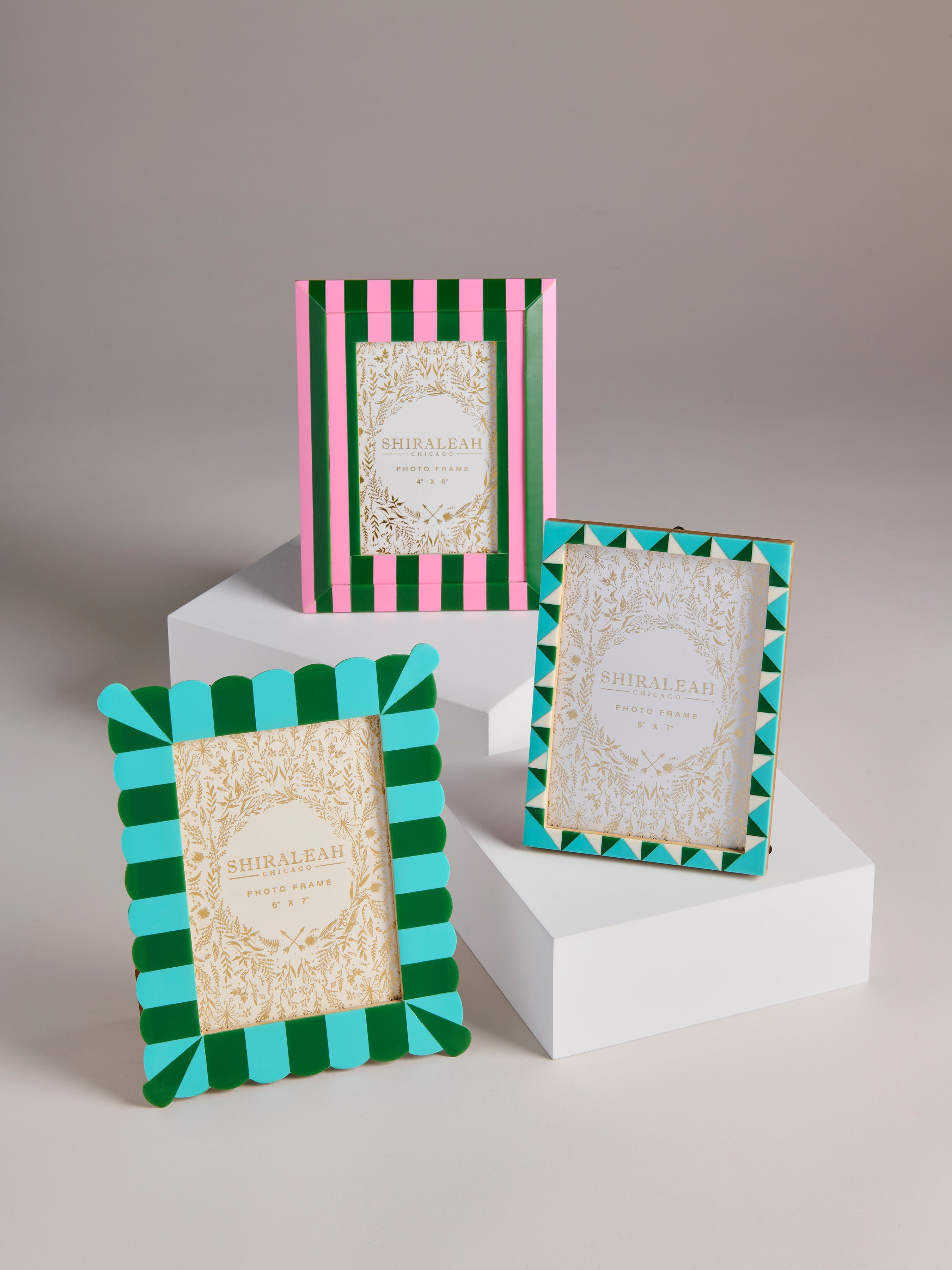 Shiraleah Viva 4" X 6" Cut Edge Picture Frame GREEN