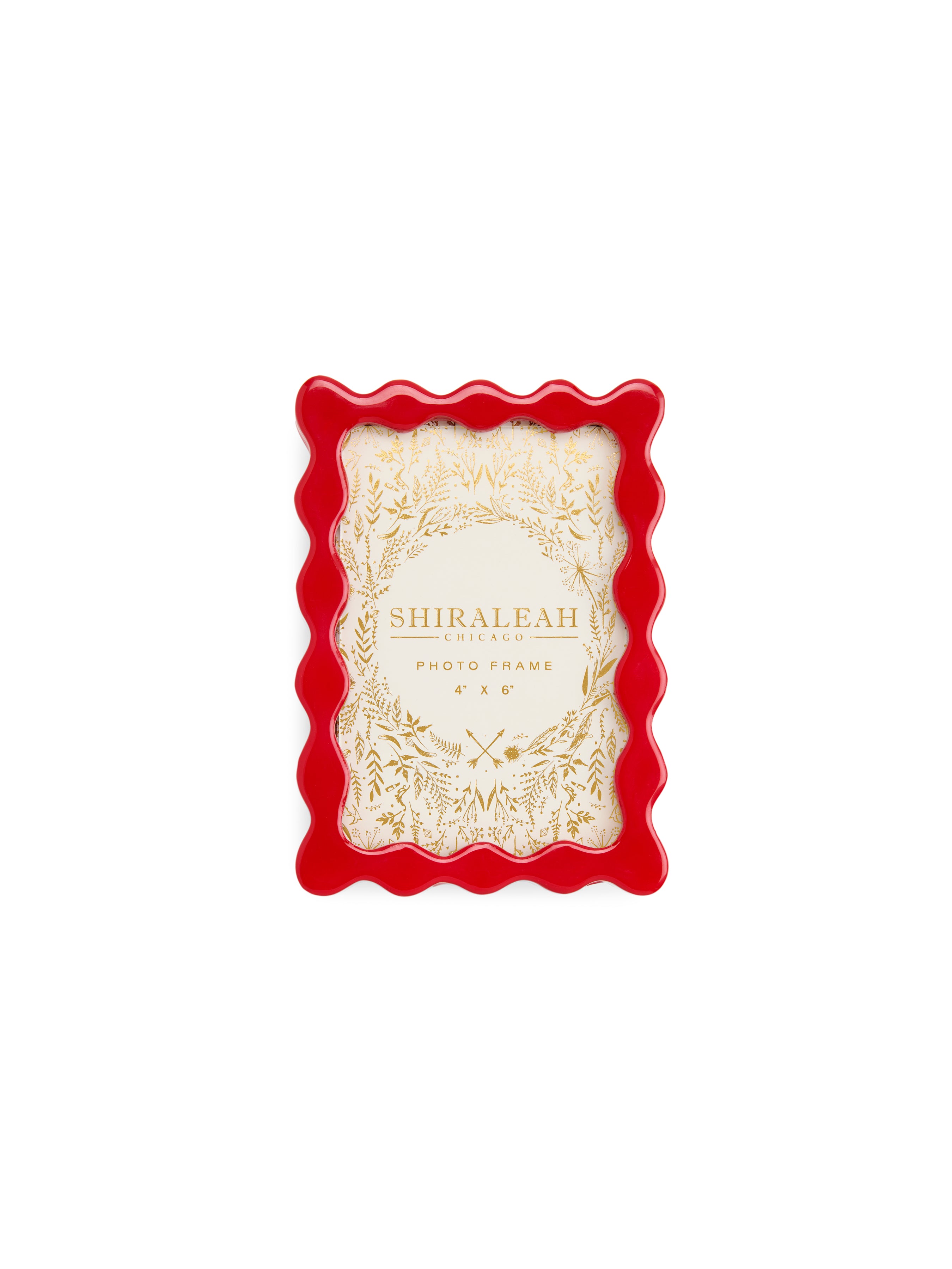 Shiraleah Poppy 4" X 6" Wave Picture Frame RED / OS