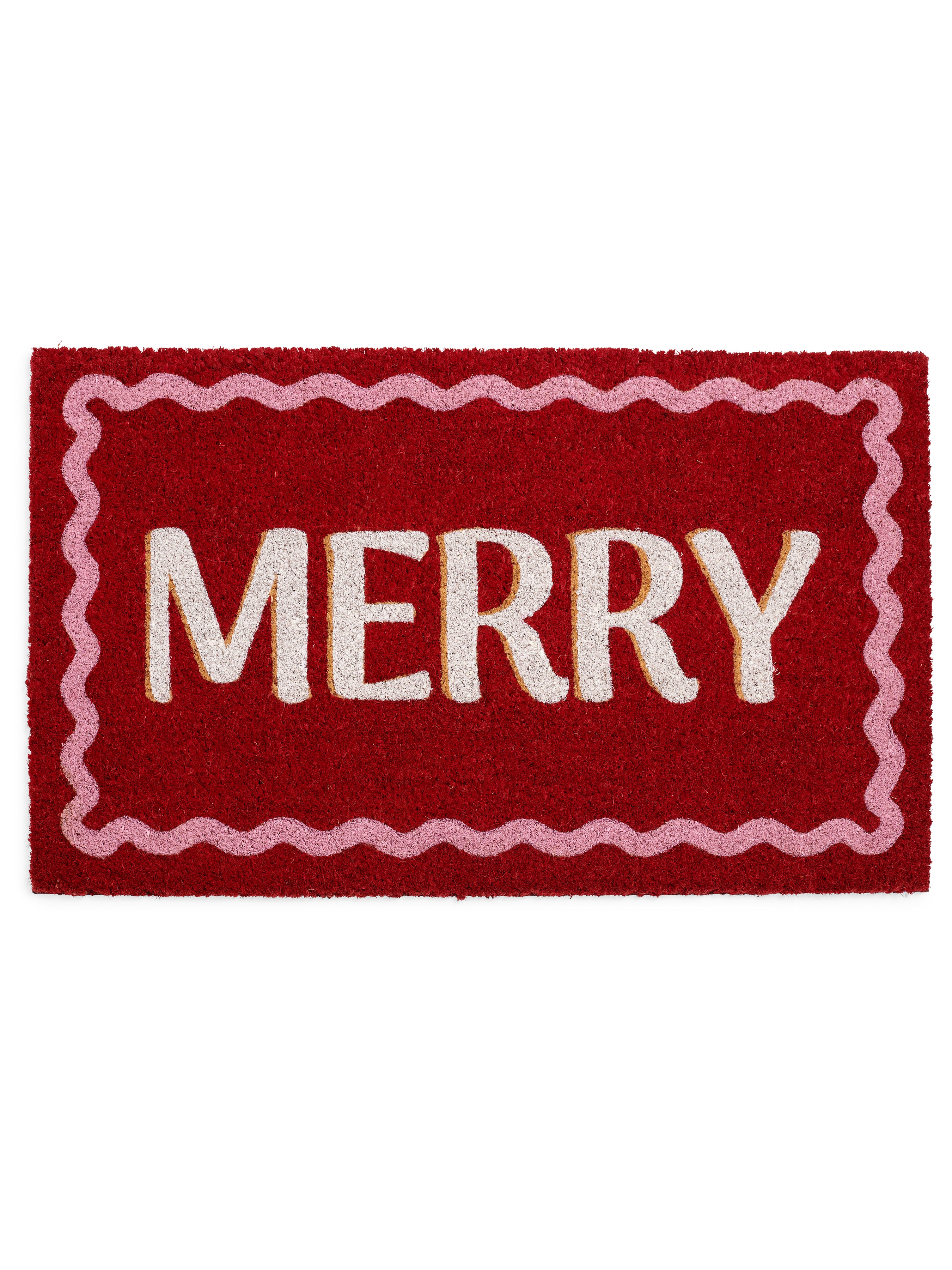 Shiraleah "M-E-R-R-Y" Doormat, Multi