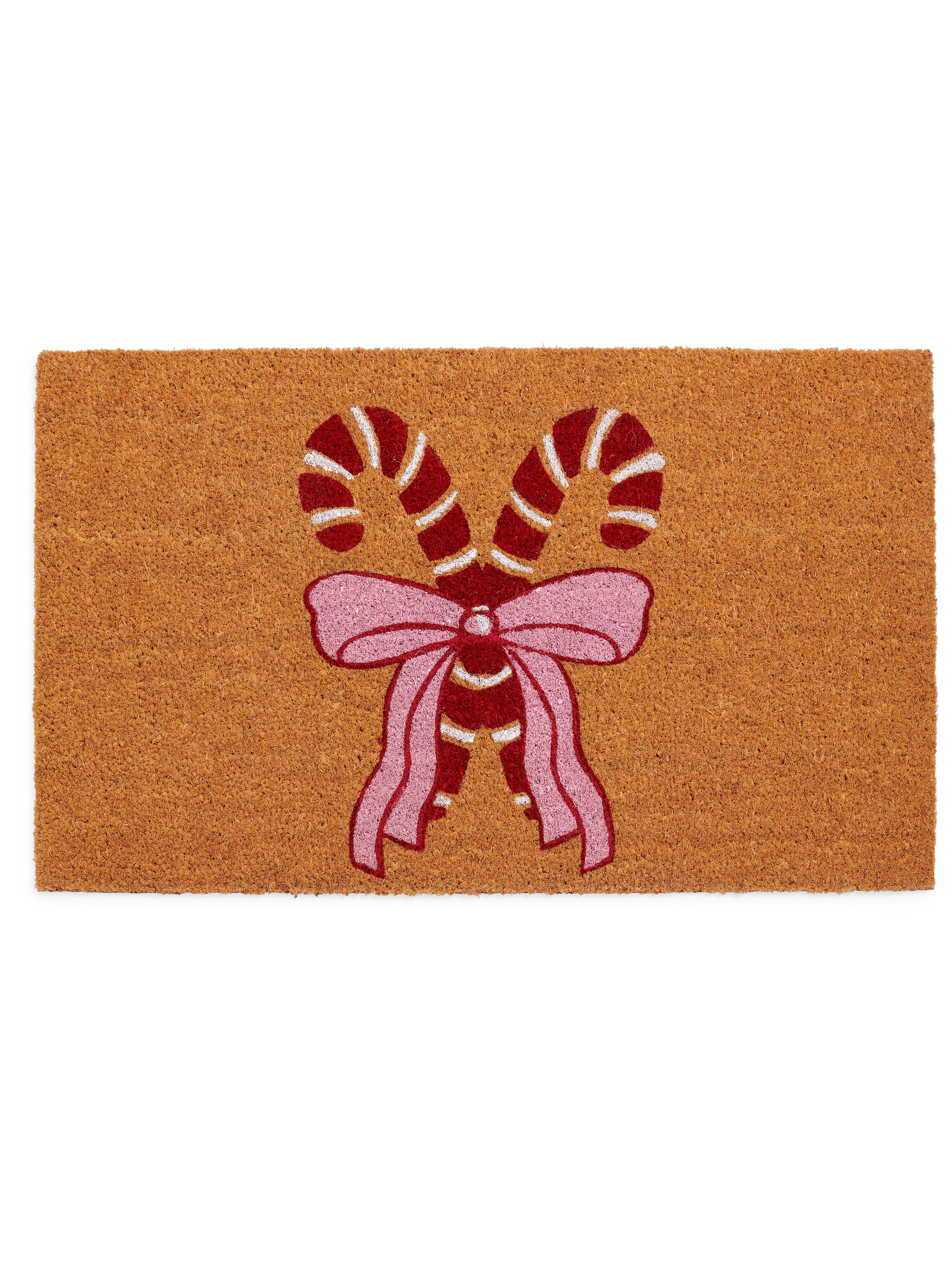Shiraleah Candy Cane Doormat, Natural