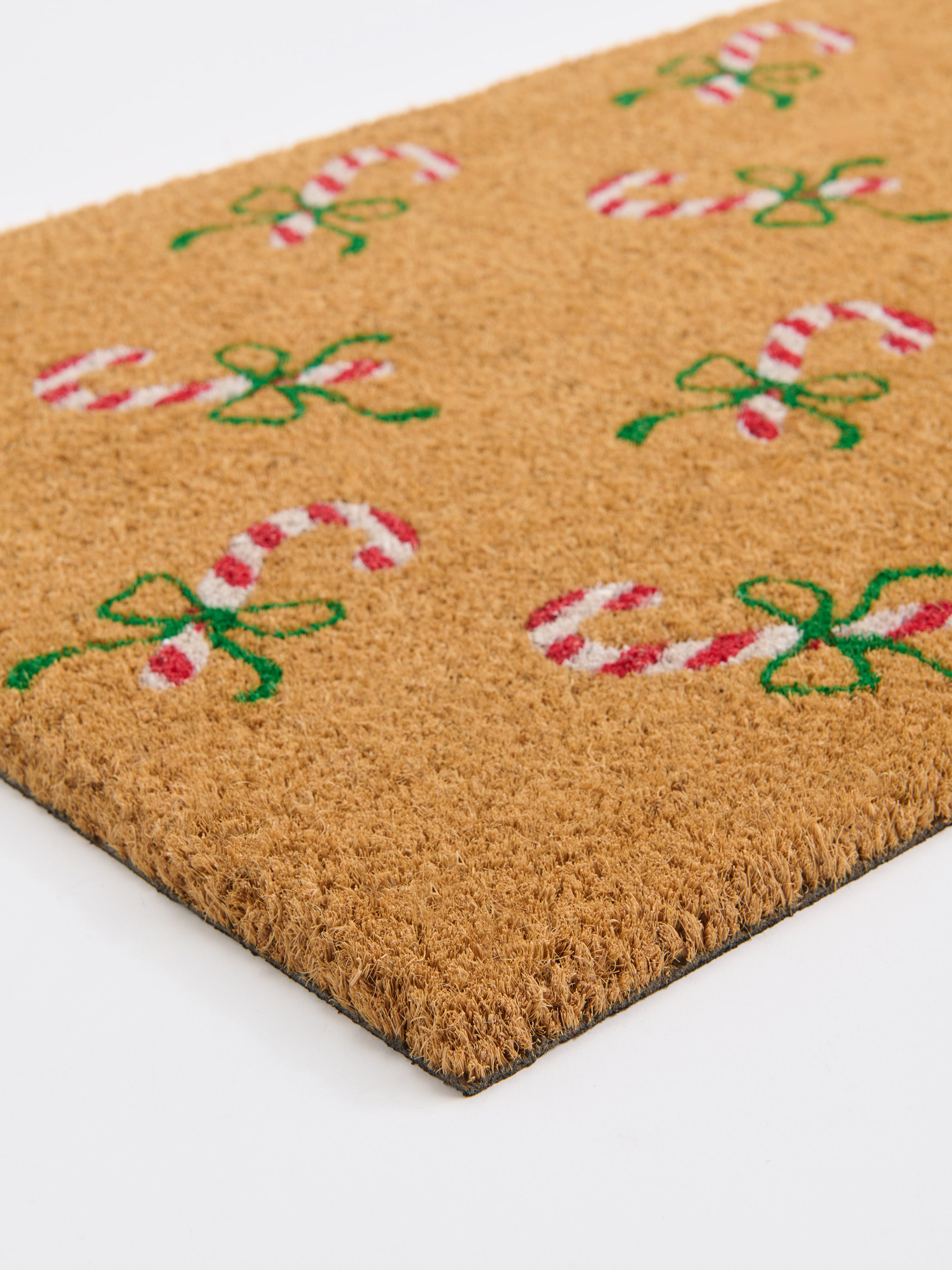 Shiraleah Candy Cane Doormat, Natural