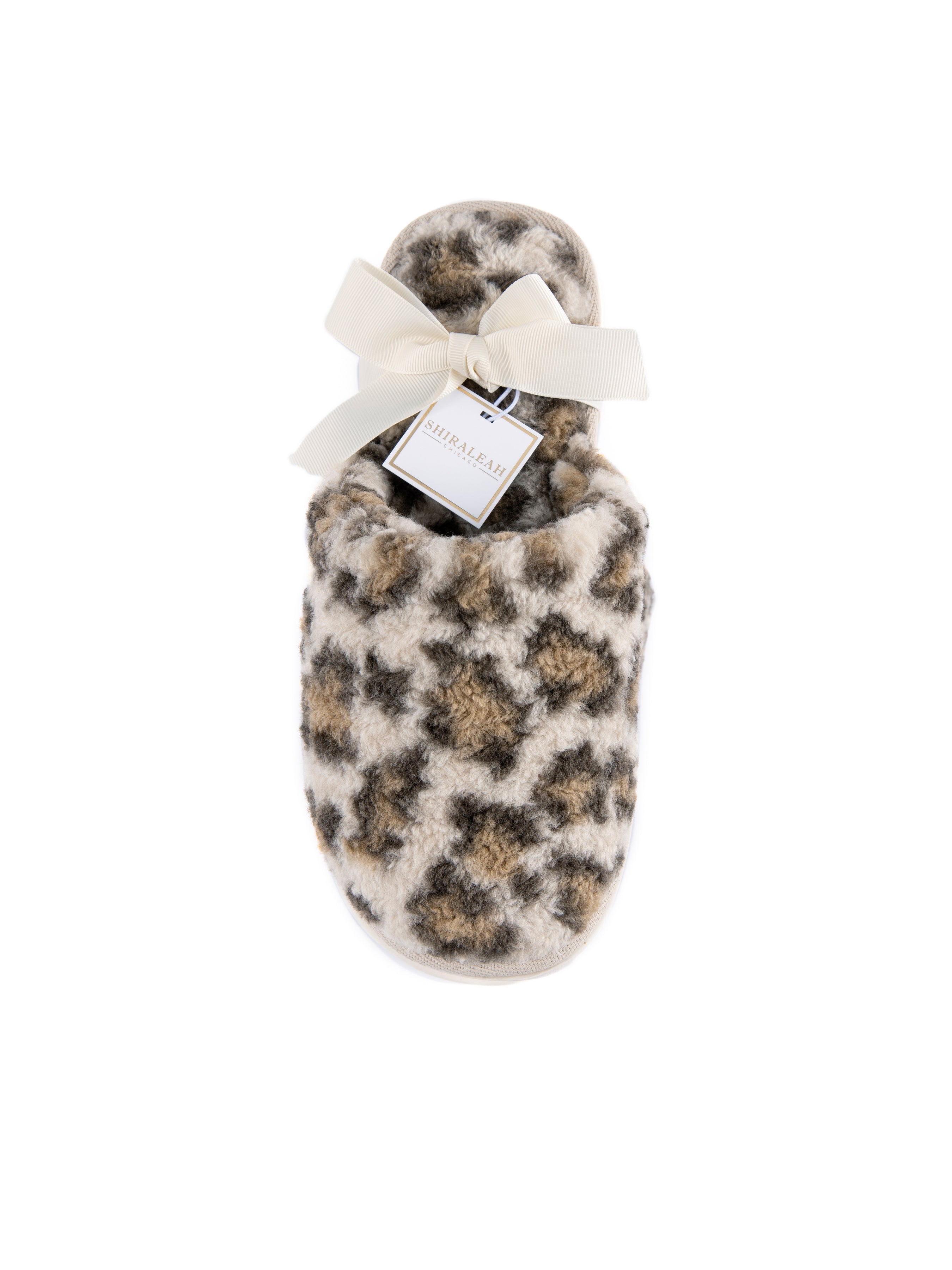 Shiraleah Avignon Leopard Print Sherpa Slippers, Multi