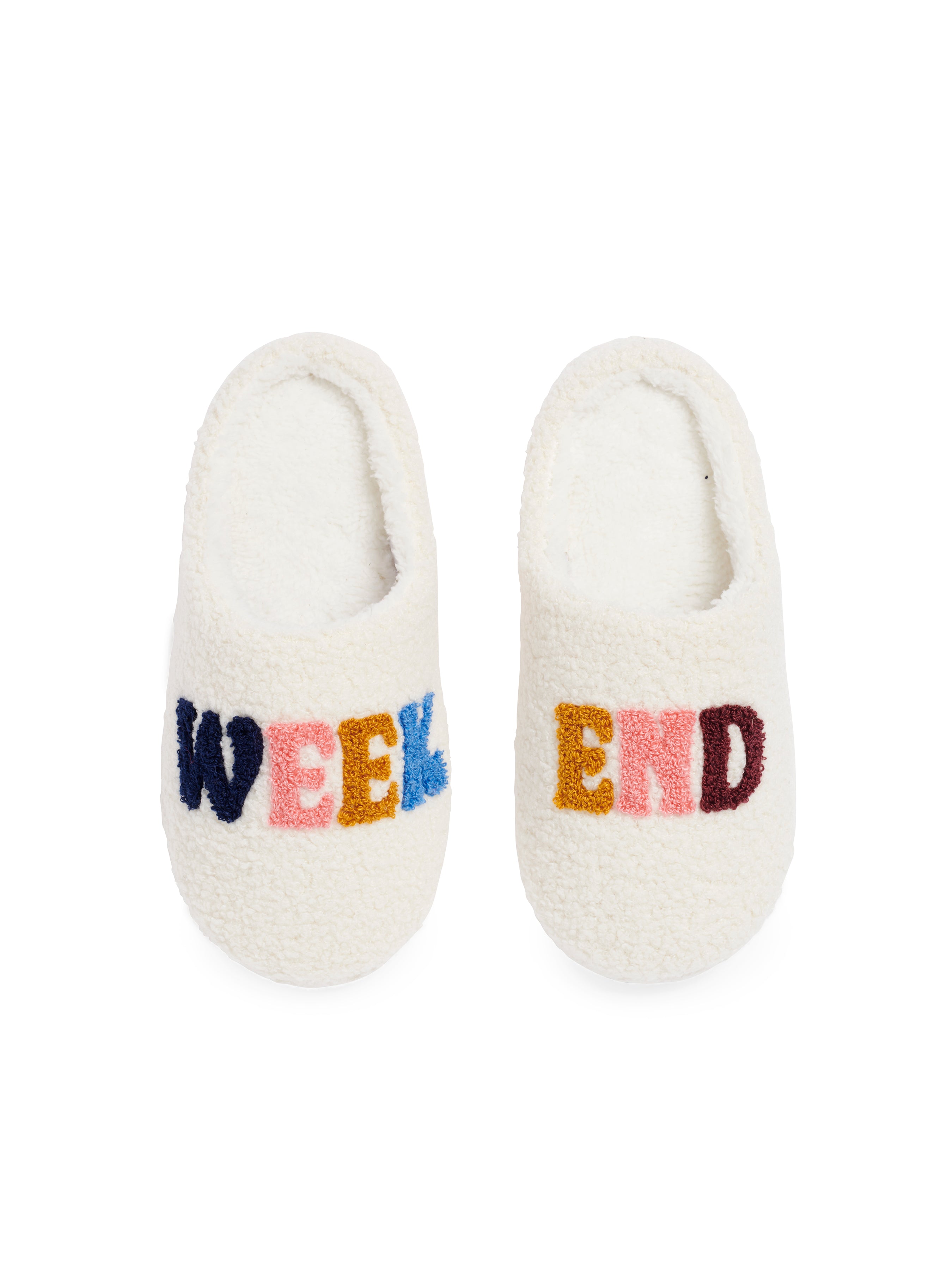 Shiraleah Assorted Set Of 2 Sizes "Weekend" Slippers, Ivory
