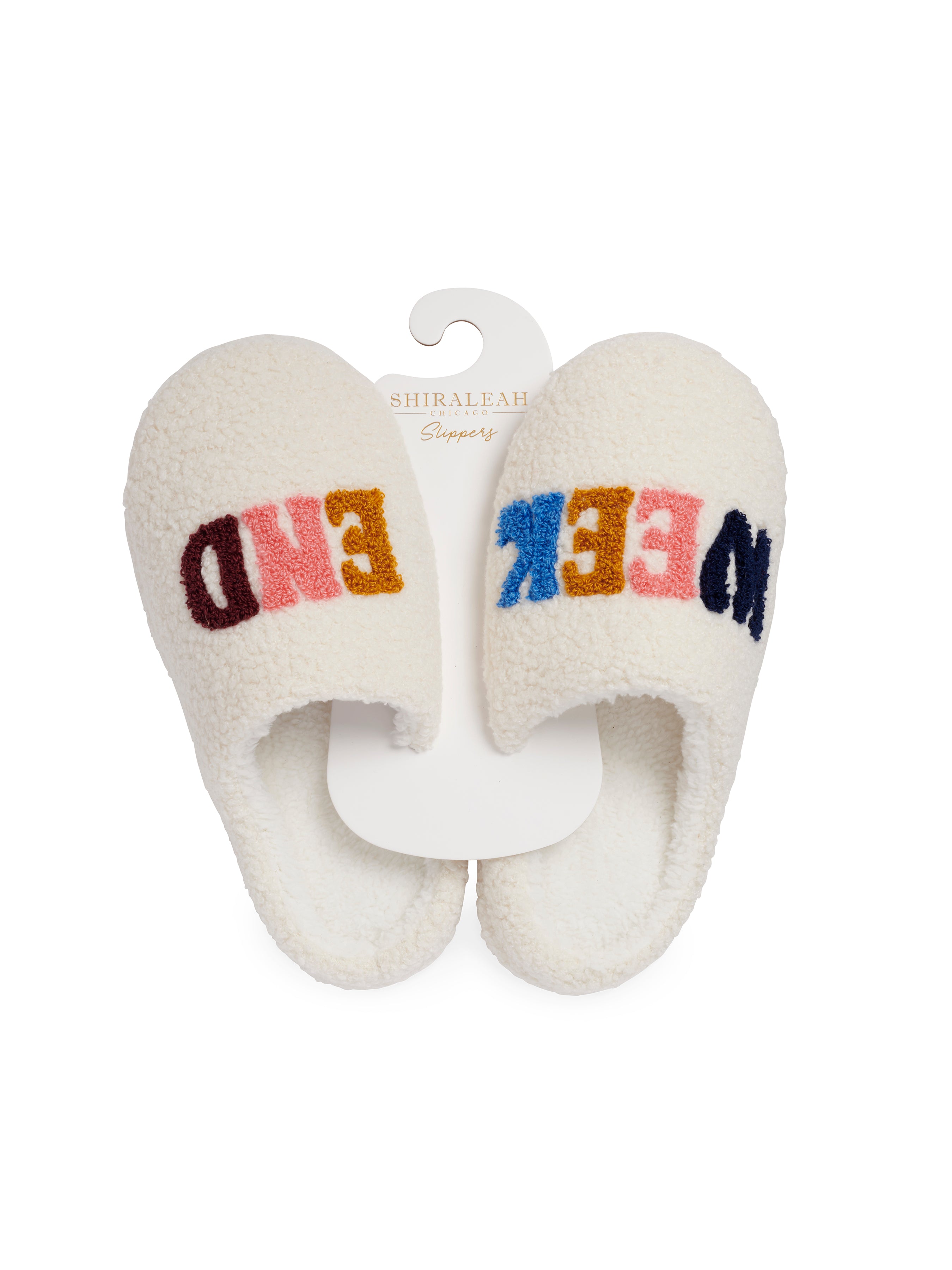 Shiraleah Assorted Set Of 2 Sizes "Weekend" Slippers, Ivory