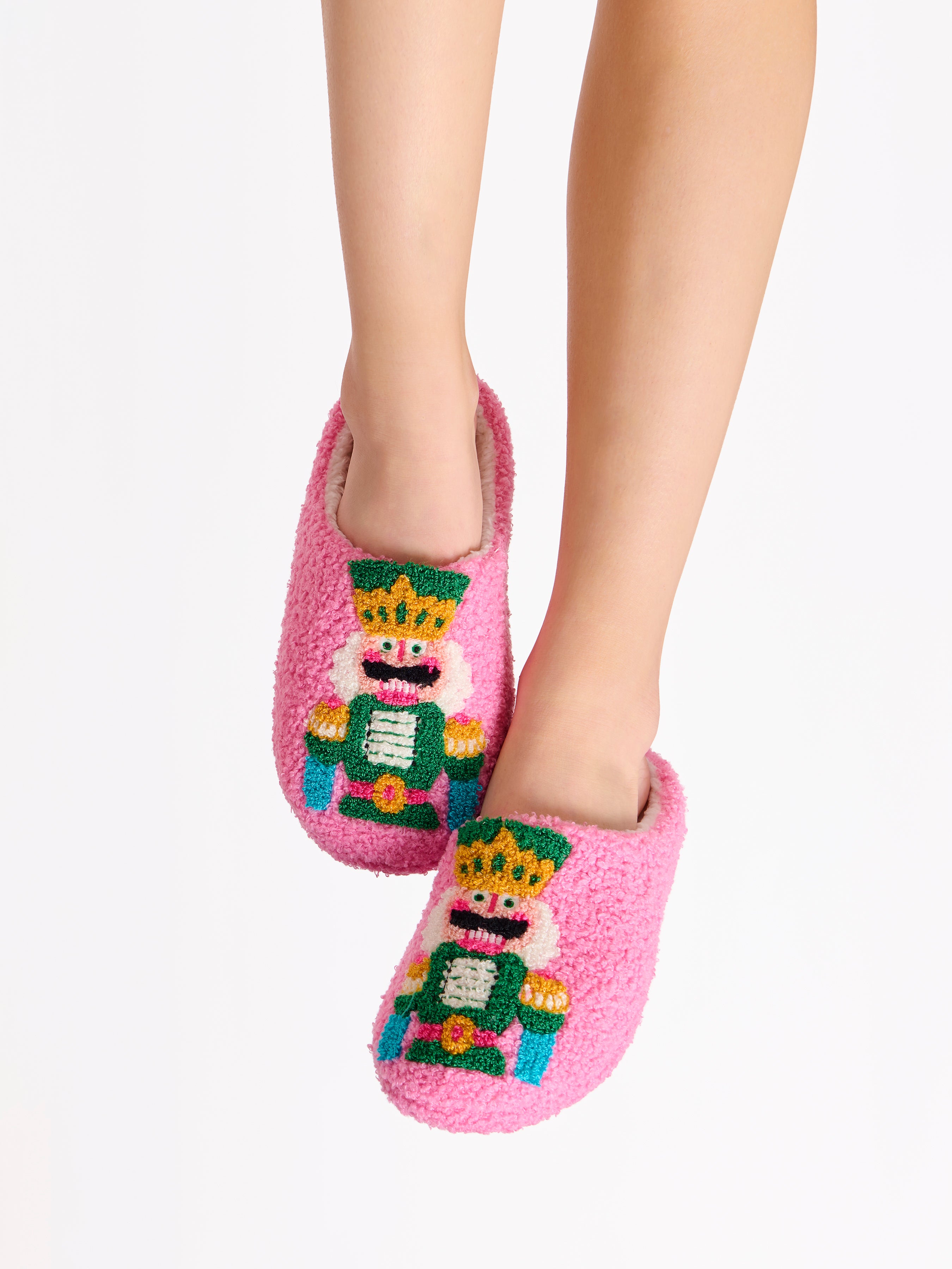 Shiraleah Nutcracker Slippers, Blush