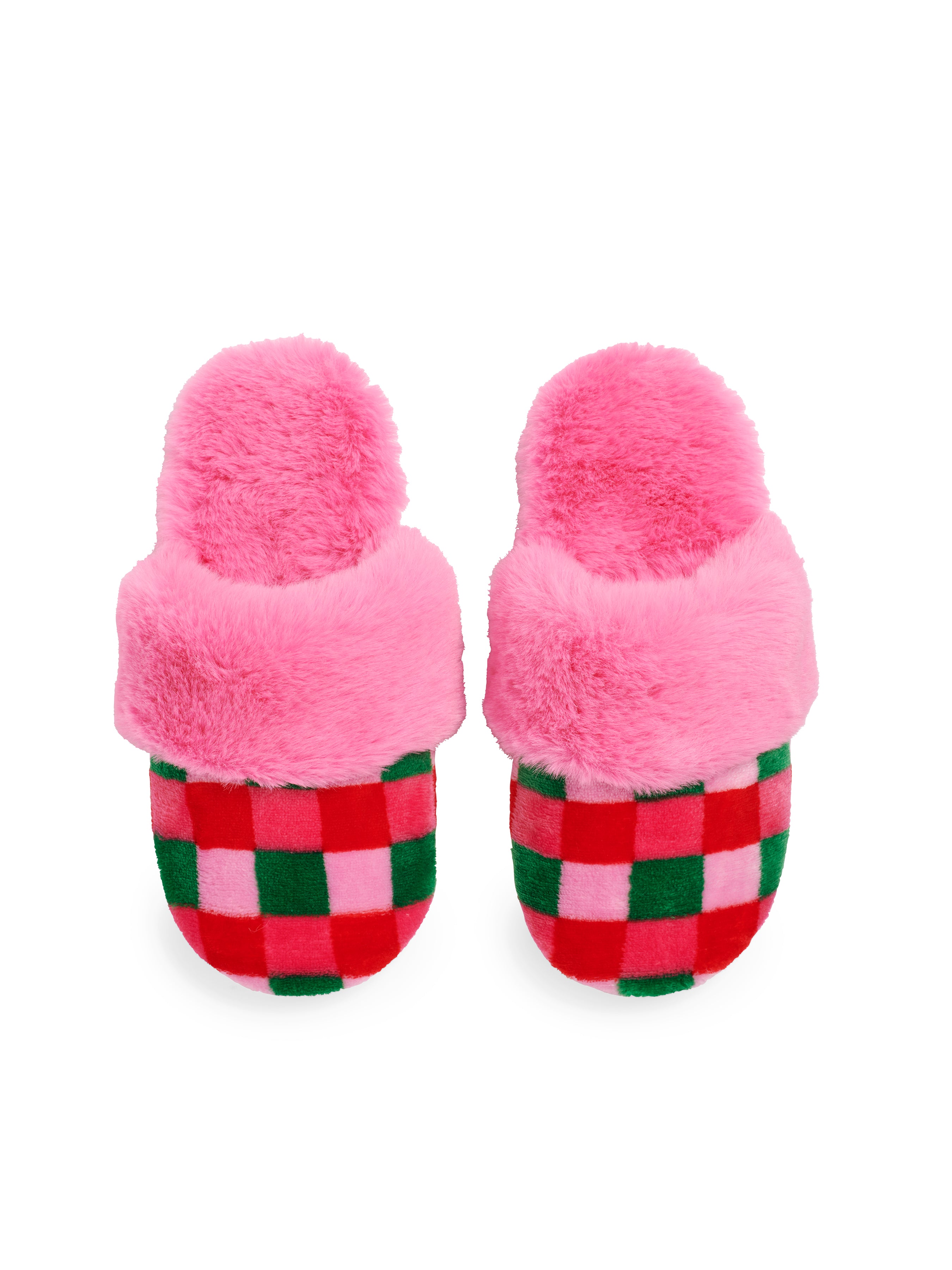 Shiraleah Assorted Set Of 2 Sizes Checkered Slippers, Multi
