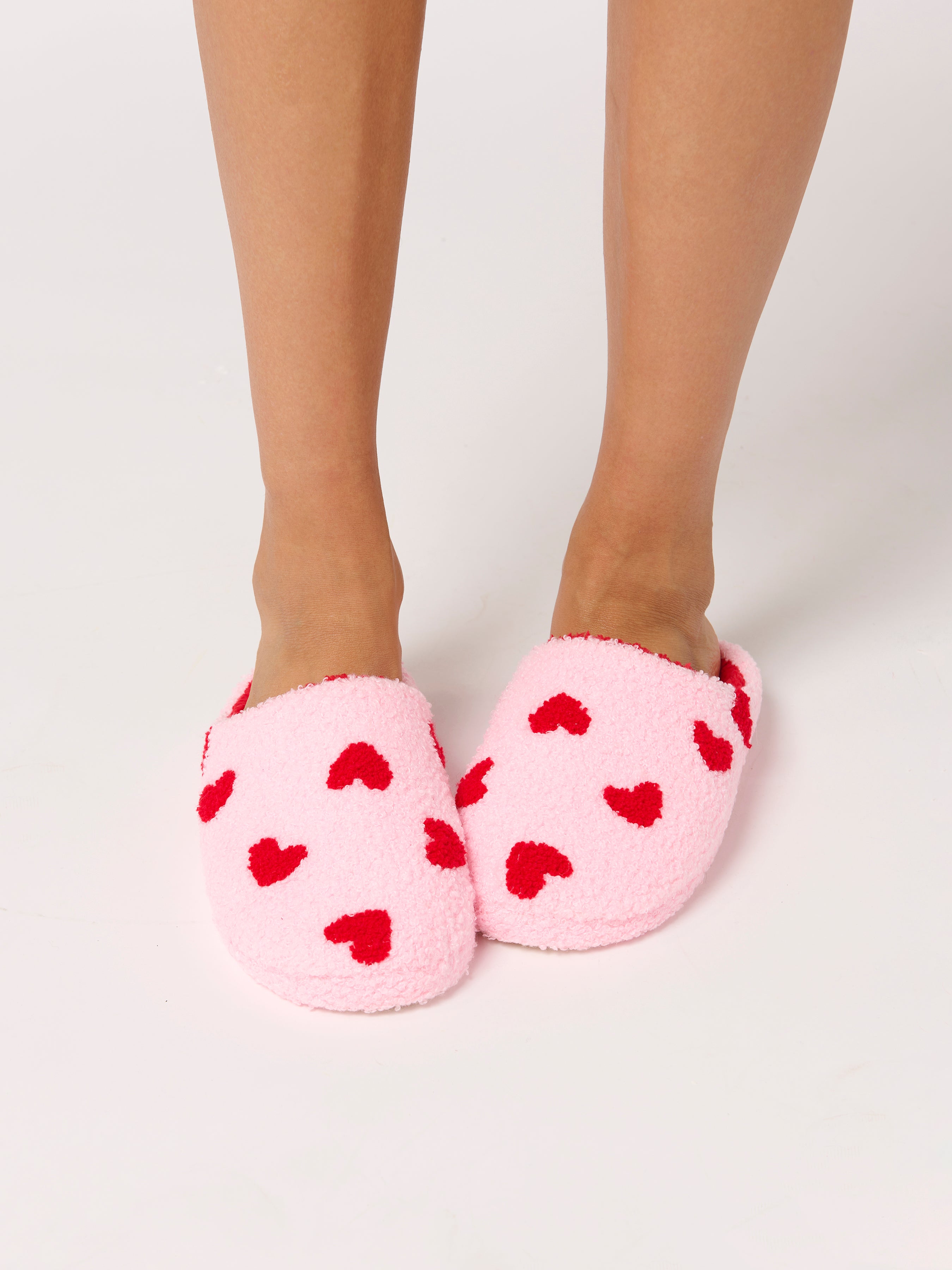Shiraleah Hearts Slippers, Blush