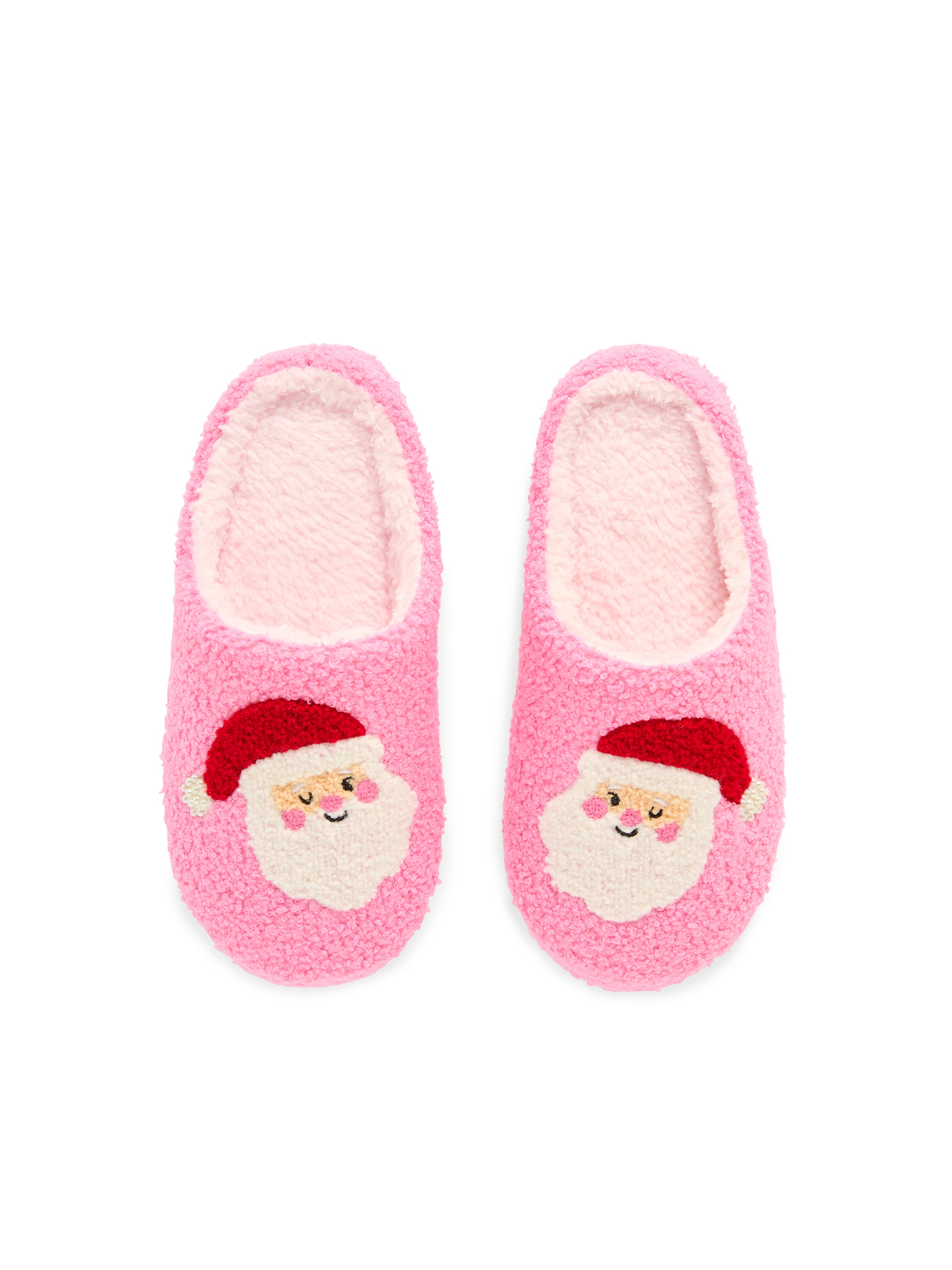 Shiraleah Jolly Santa Slippers, Pink PINK / S/M