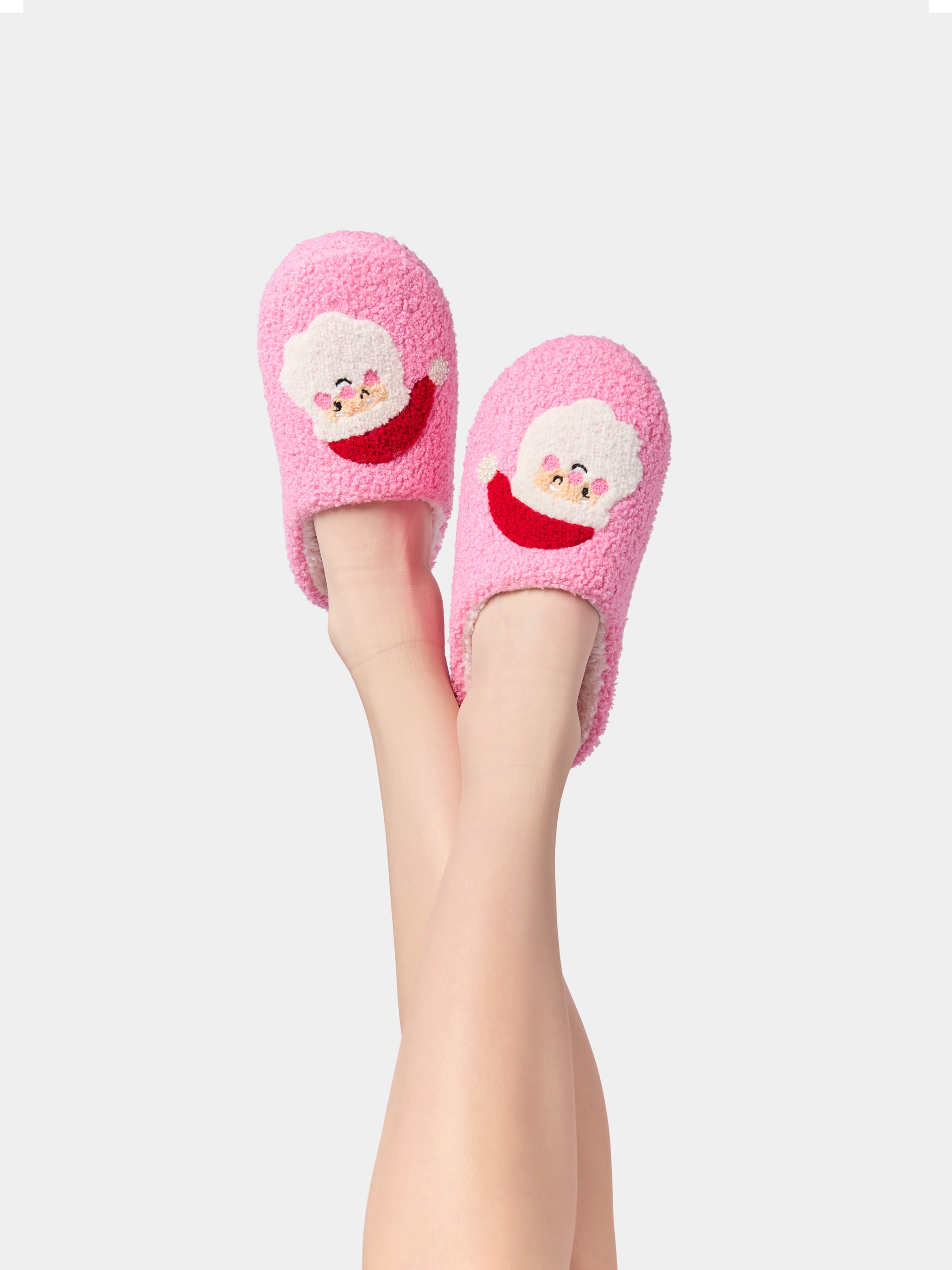 Shiraleah Jolly Santa Slippers, Pink PINK / S/M