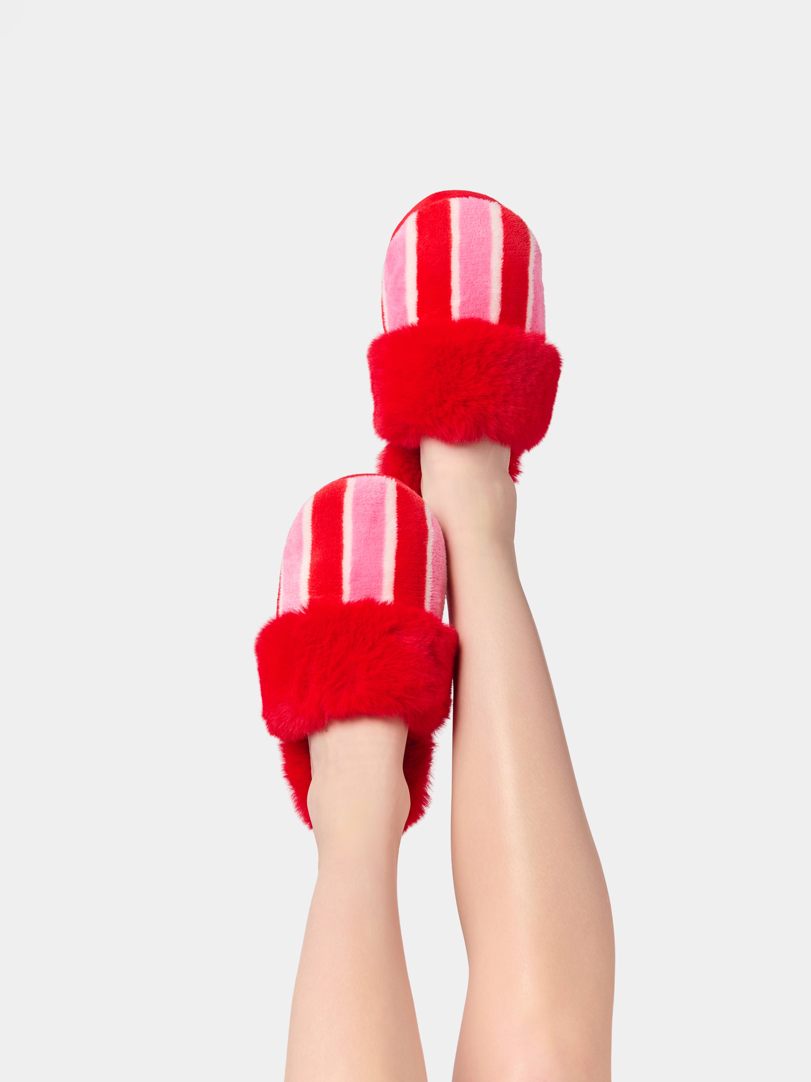 Shiraleah Holly Stripe Slippers, Red RED / S/M