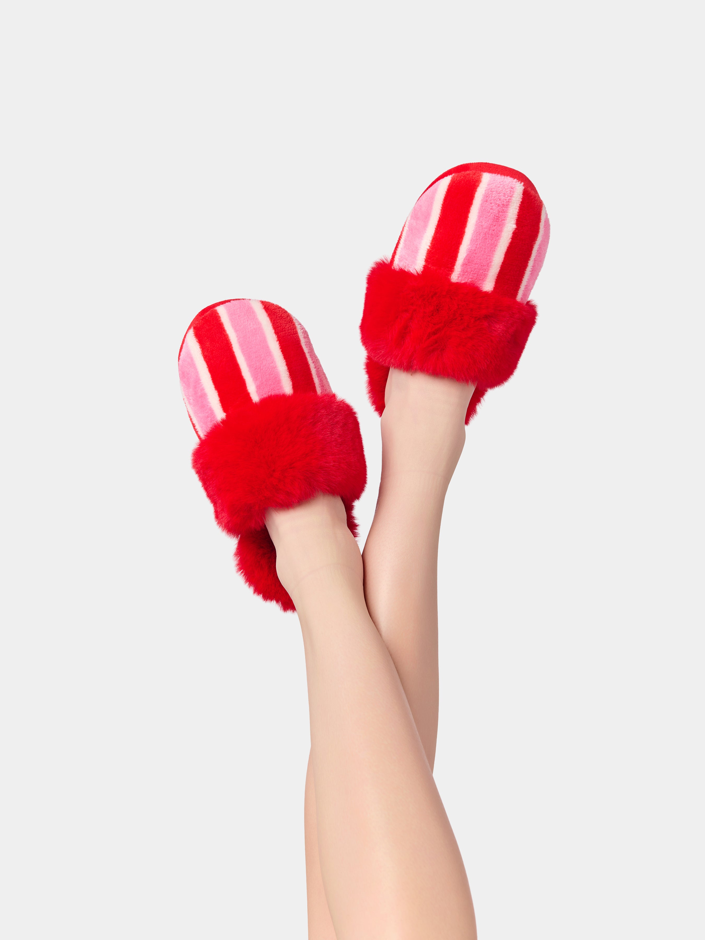Shiraleah Holly Stripe Slippers, Red RED / S/M