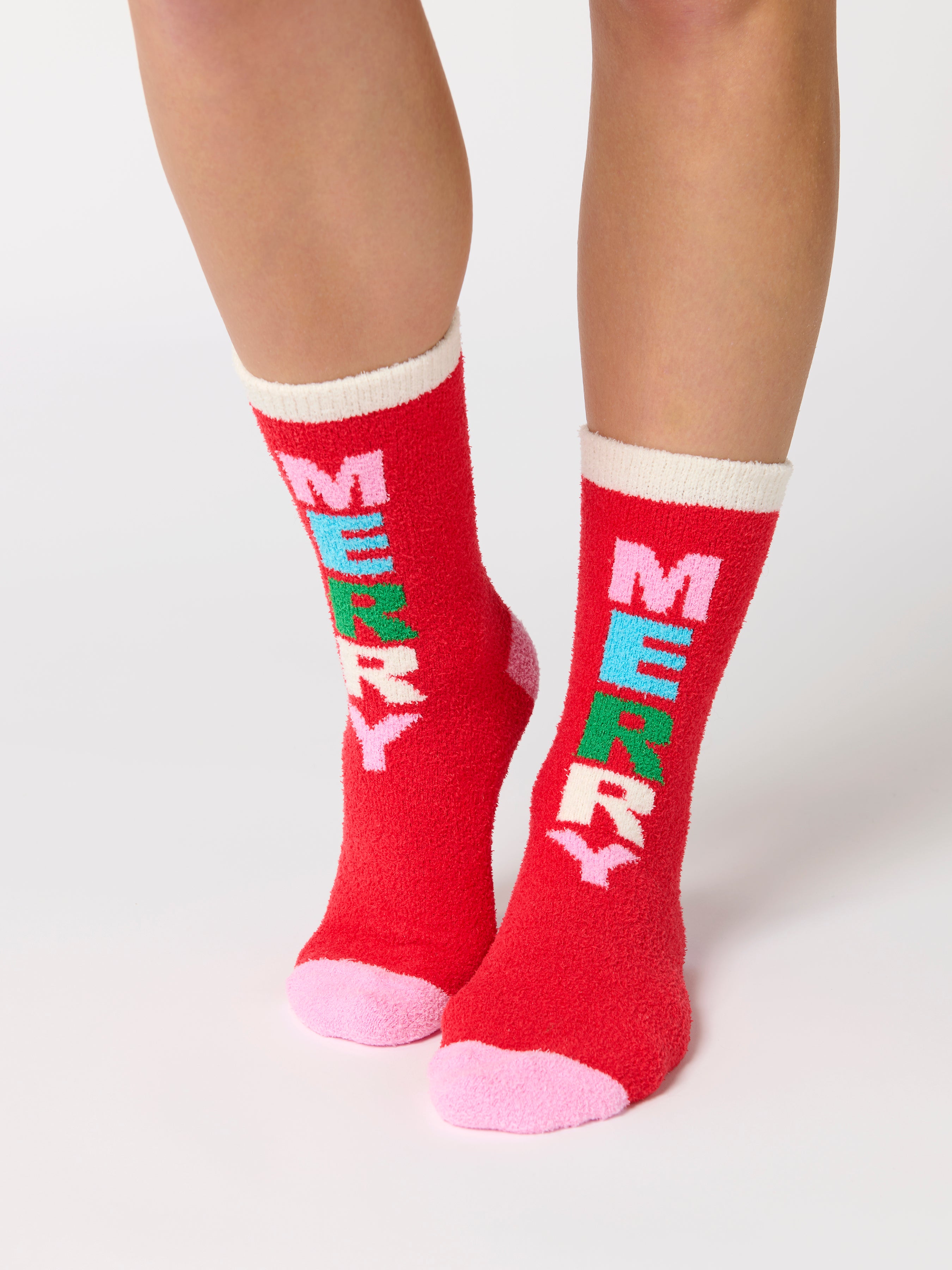 Shiraleah "Merry" Socks, Red