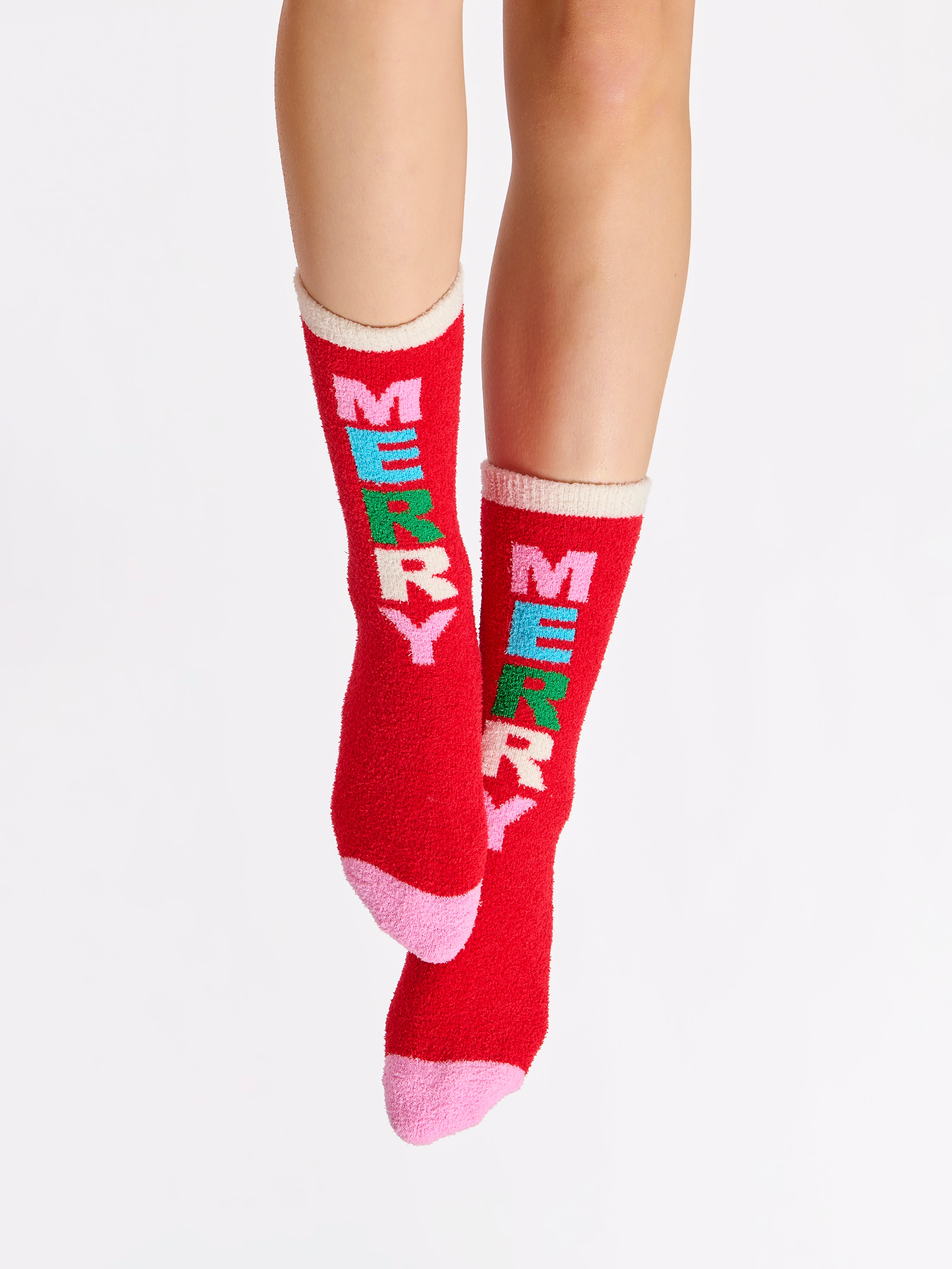 Shiraleah "Merry" Socks, Red