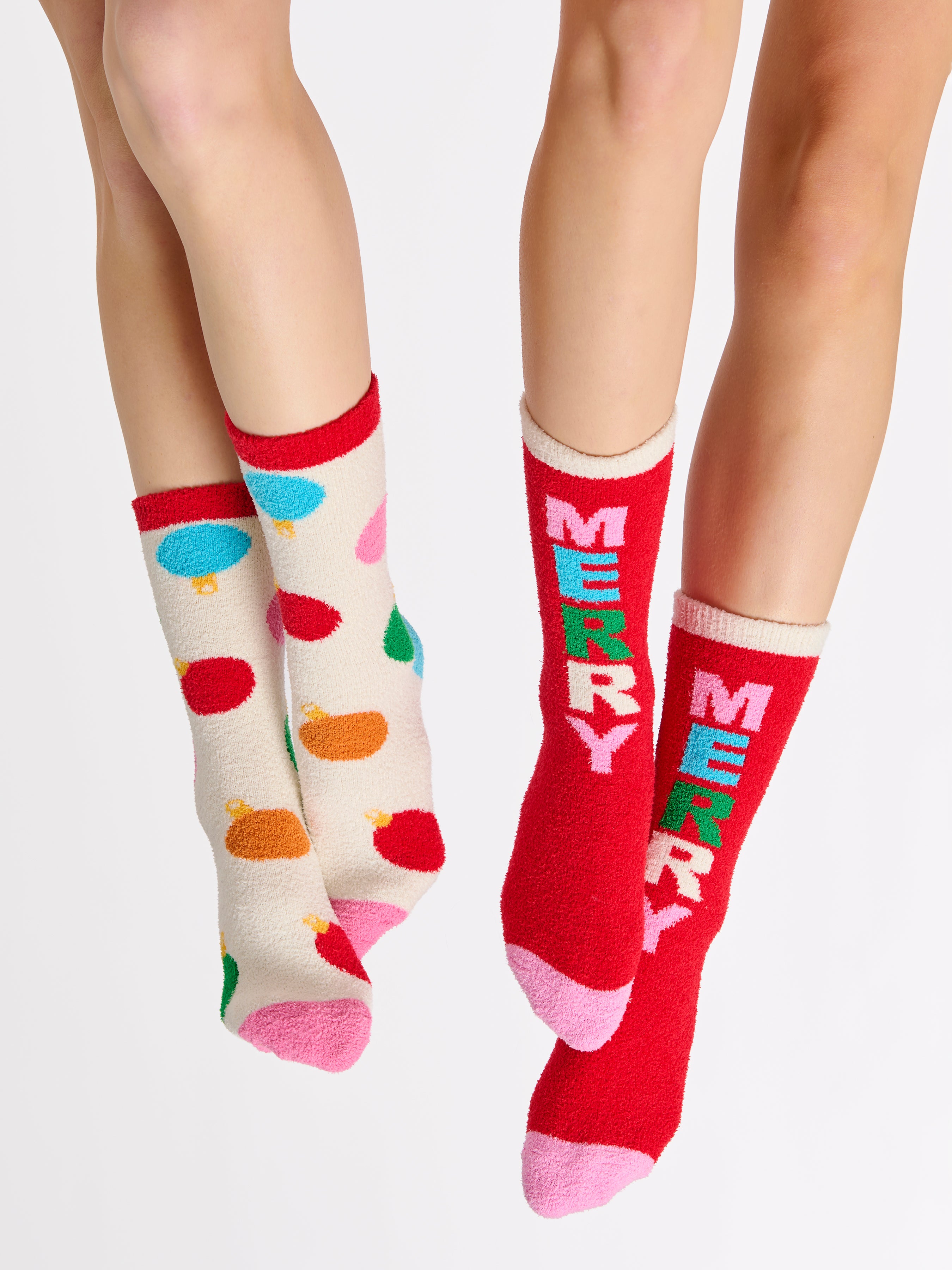 Shiraleah "Merry" Socks, Red