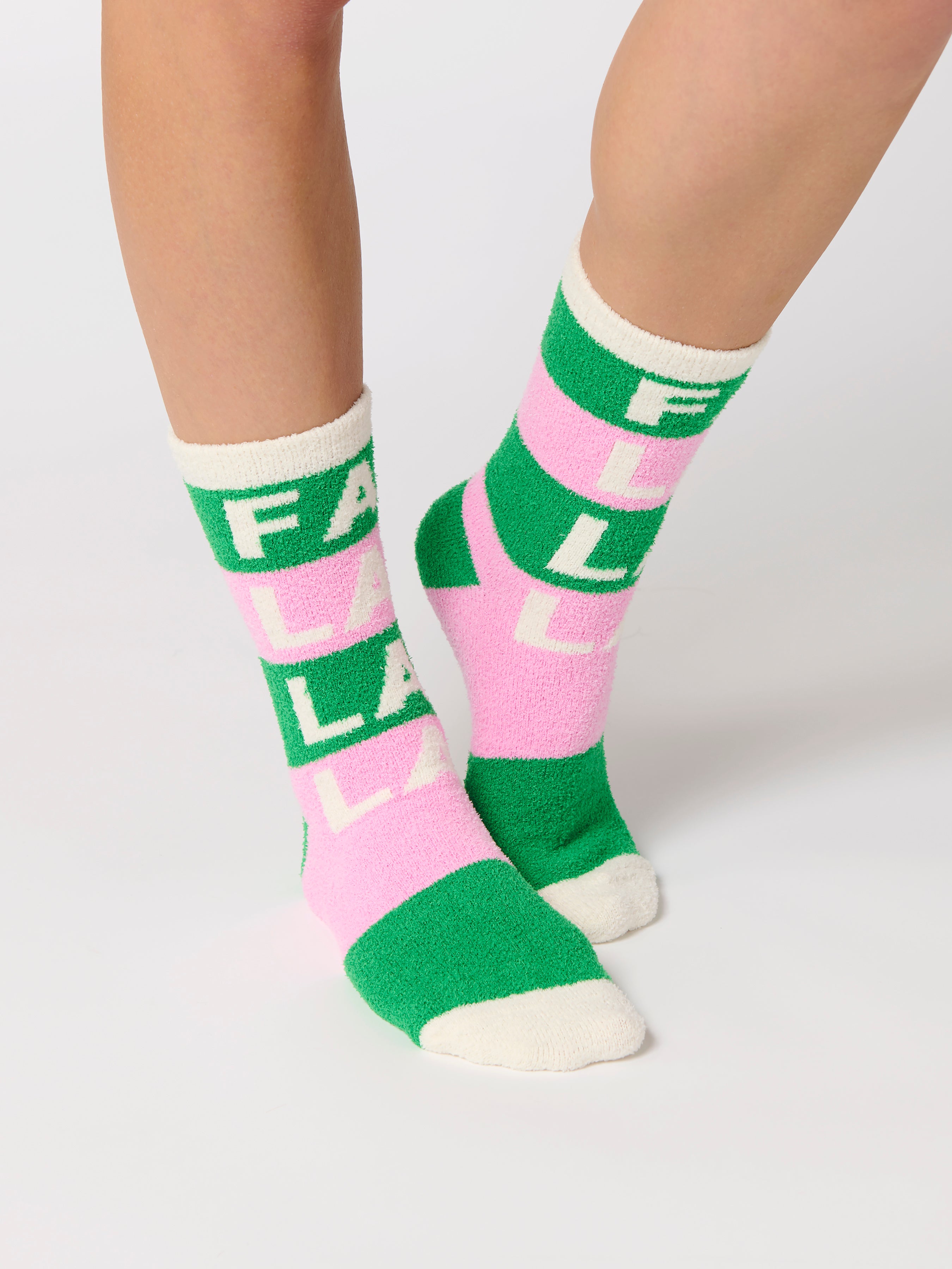 Shiraleah "Fa La La" Socks, Green