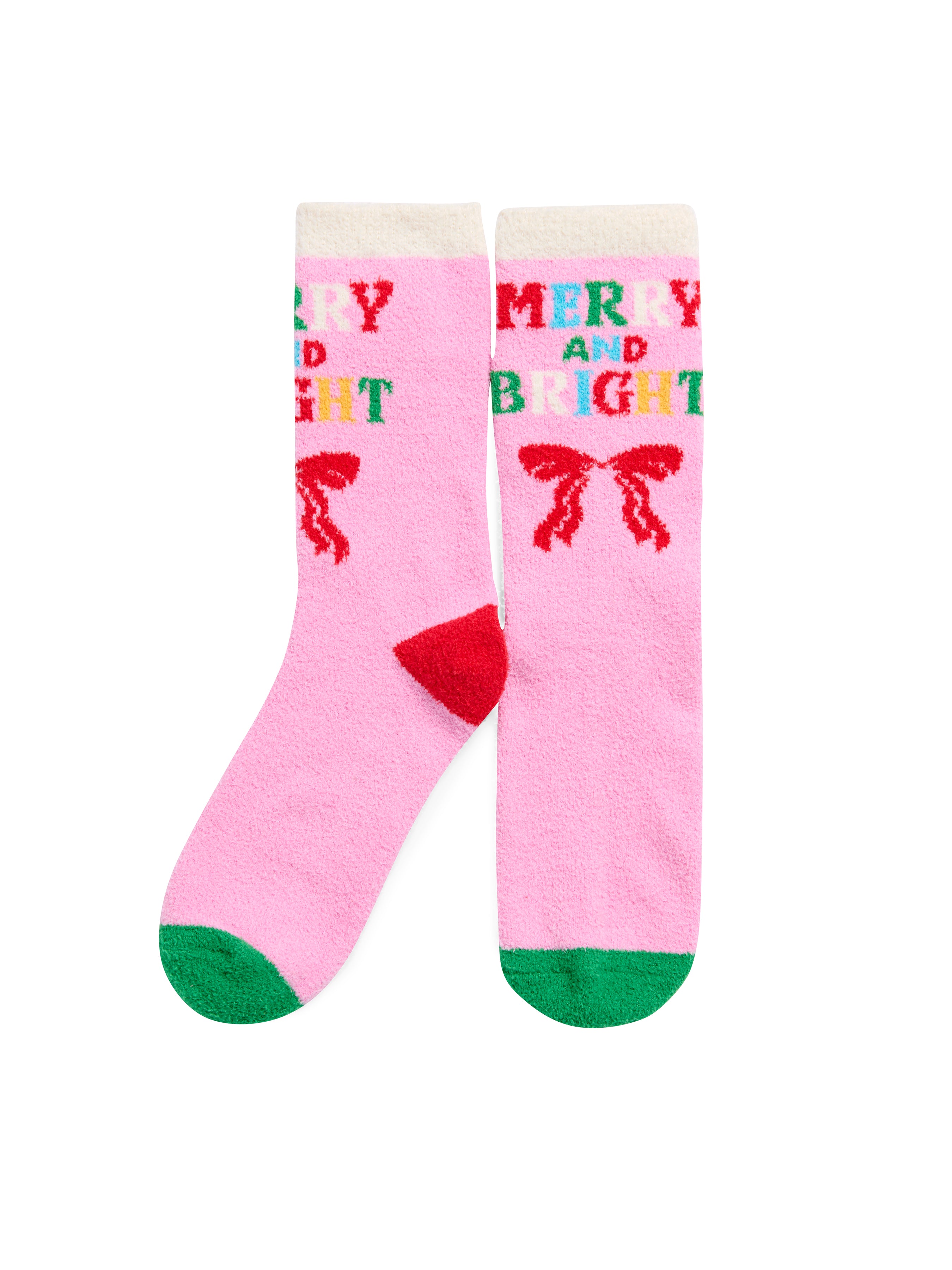 Shiraleah "Merry & Bright" Socks, Pink
