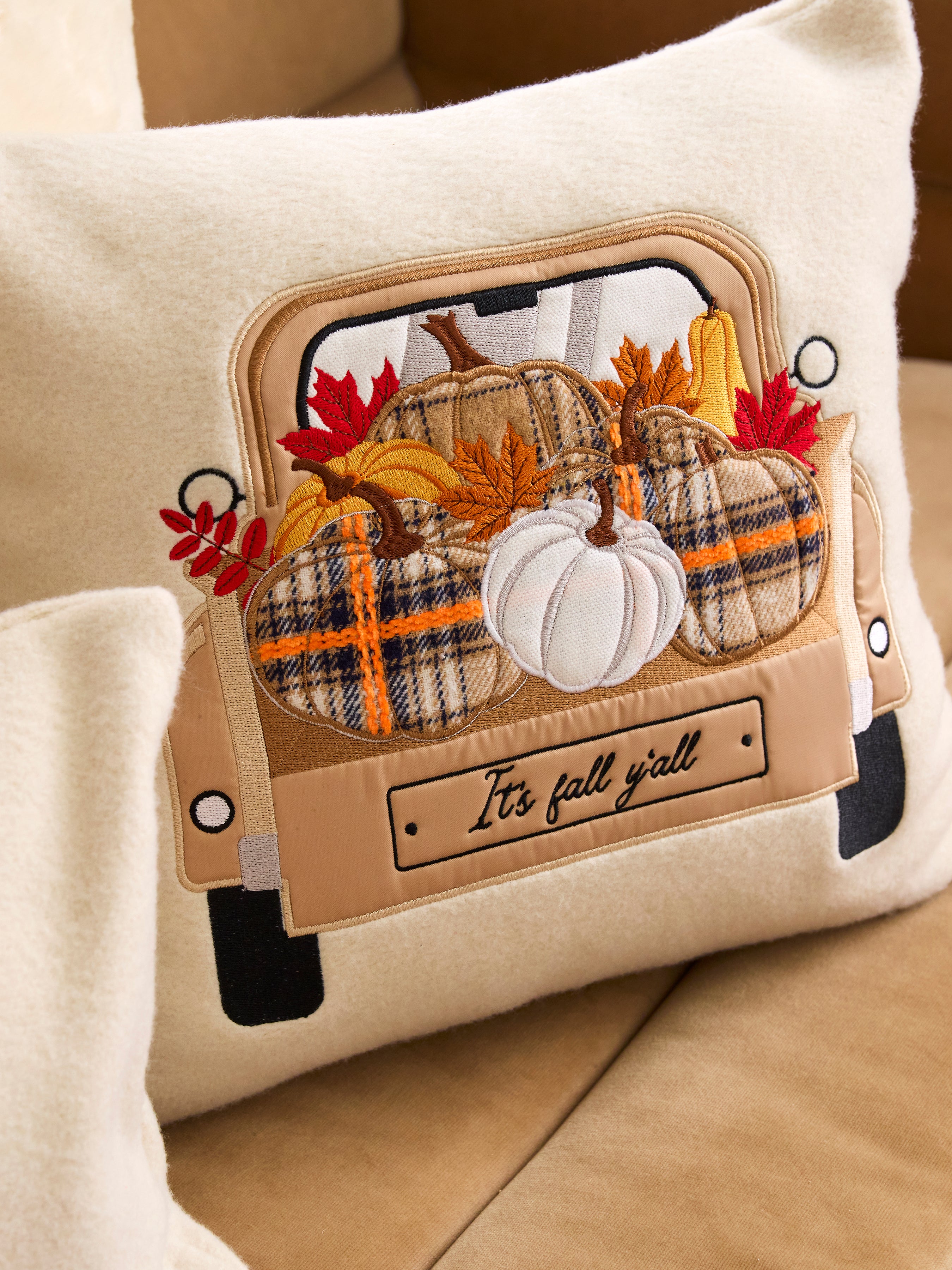 Shiraleah "It's Fall Y'all" Pillow, Ivory