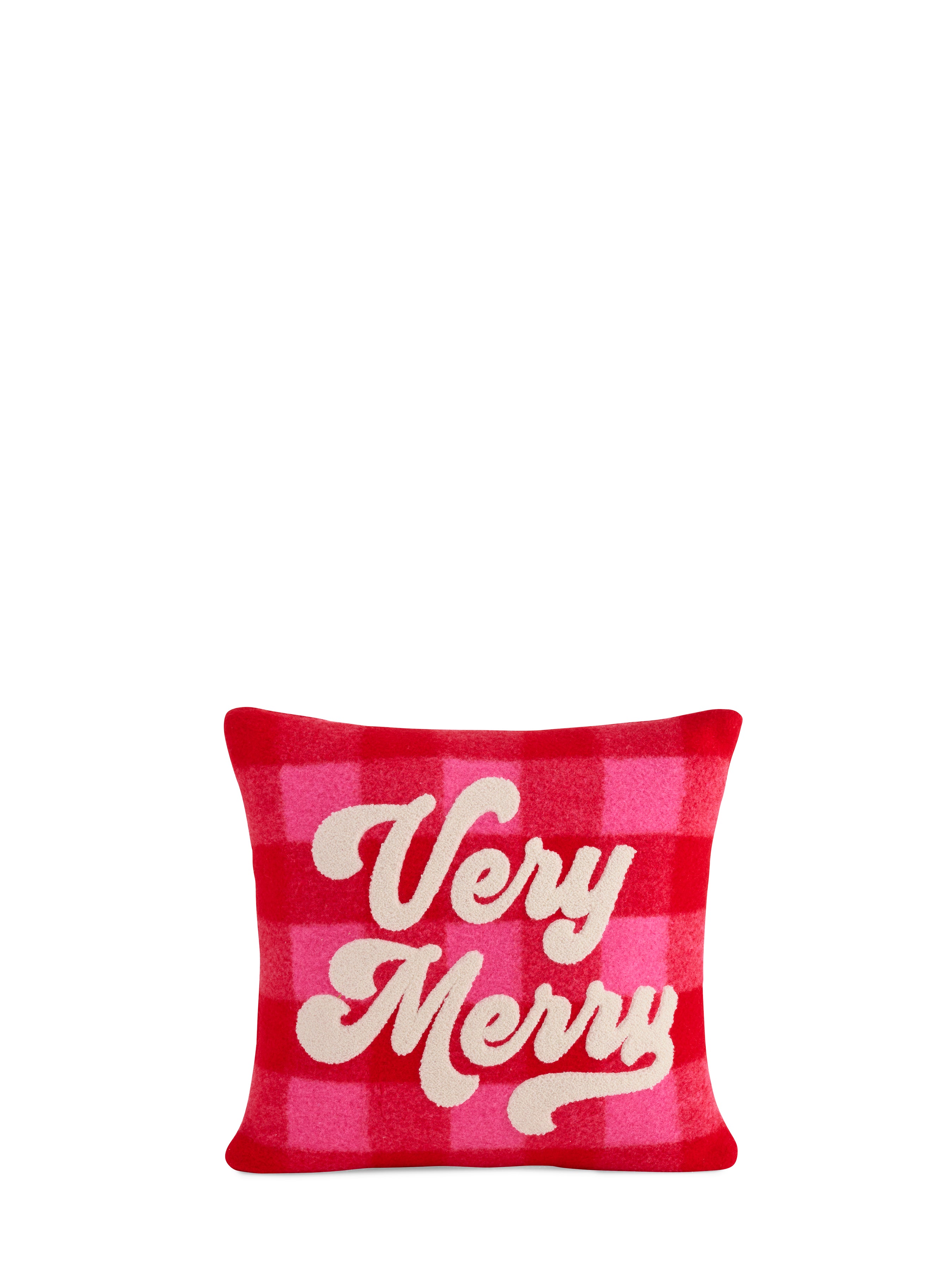 Shiraleah "Very Merry" Plaid Pillow, Red