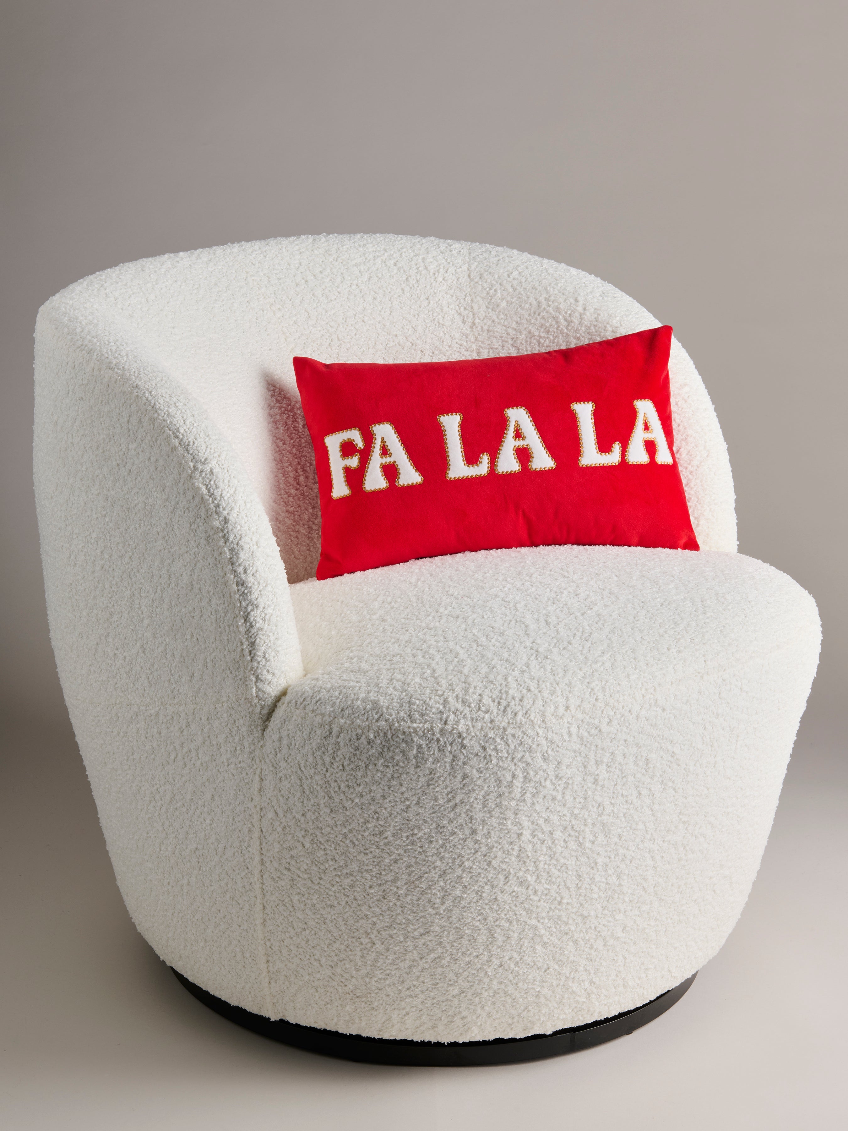 Shiraleah "Fa La La" Pillow, Red