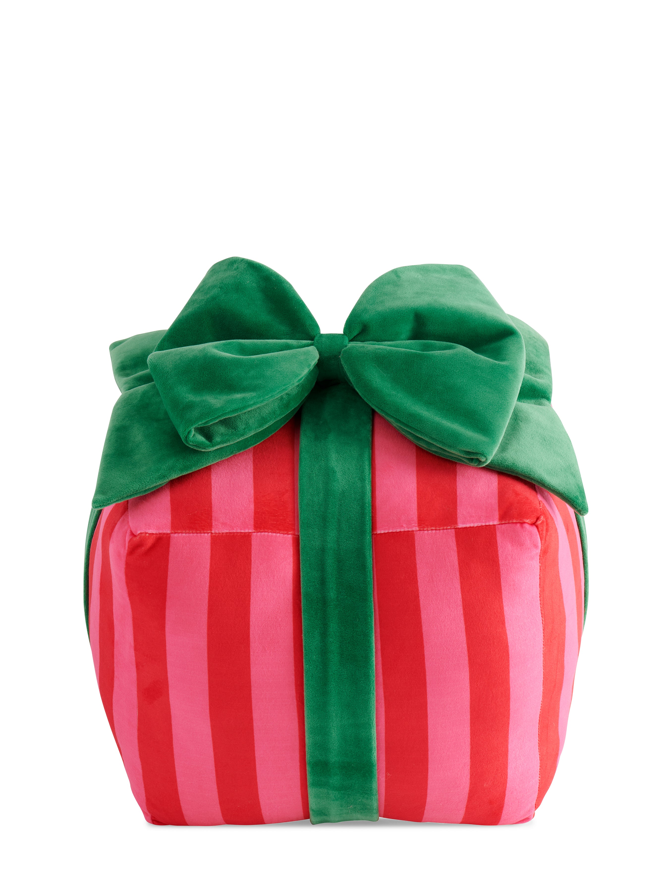 Shiraleah Stripe Gift Box Large Pillow, Red
