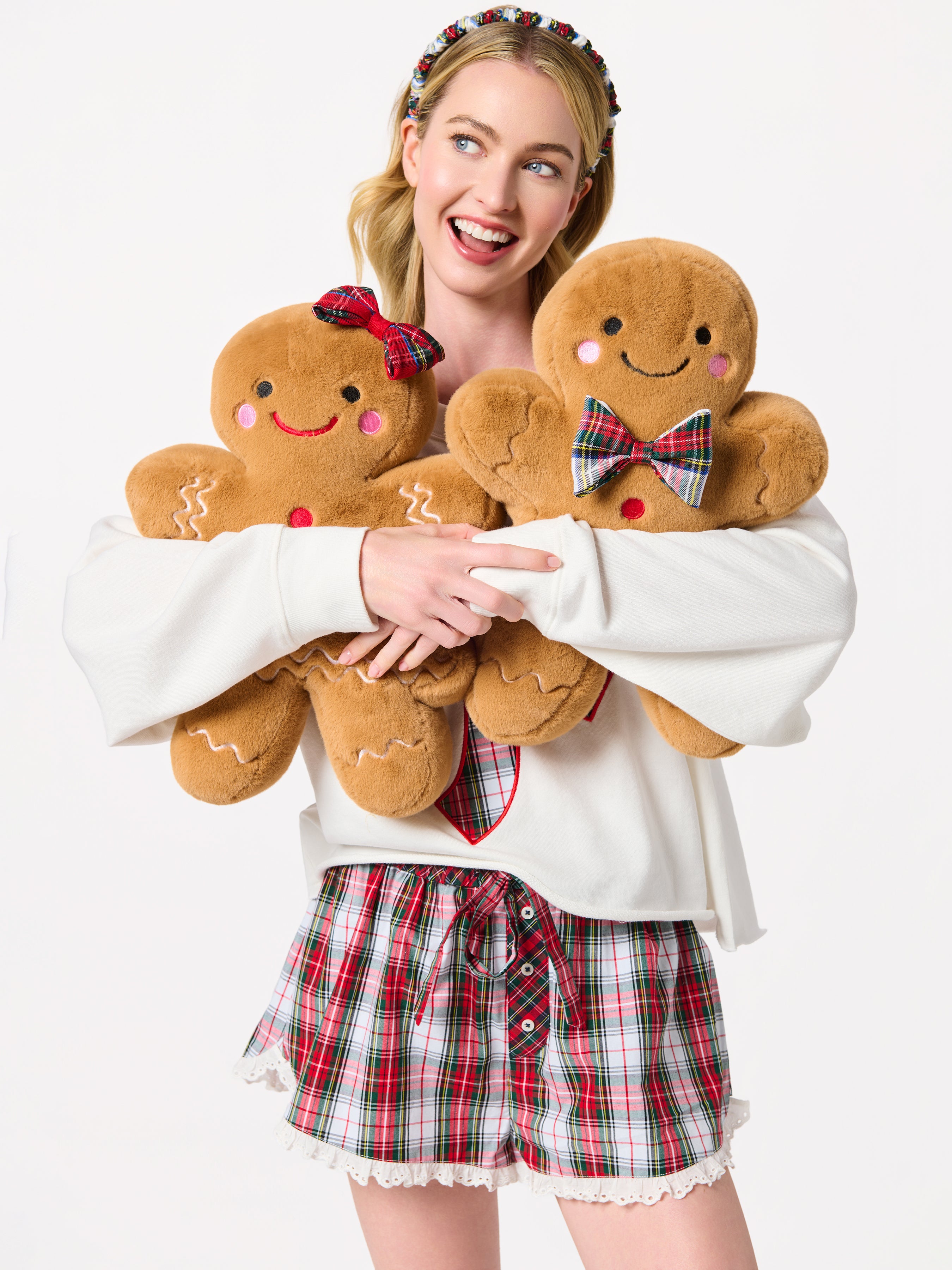 Shiraleah Gingerbread Girl Pillow, Tan