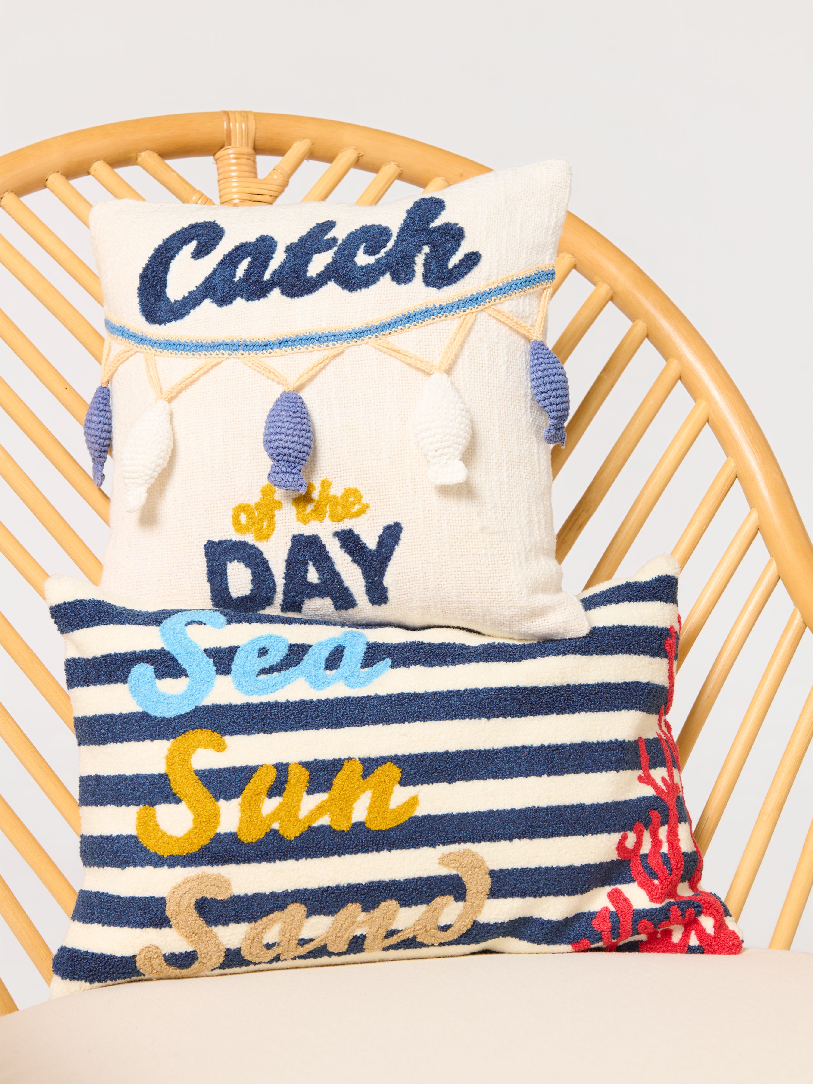 Shiraleah "Catch of the Day" Pillow, Multi